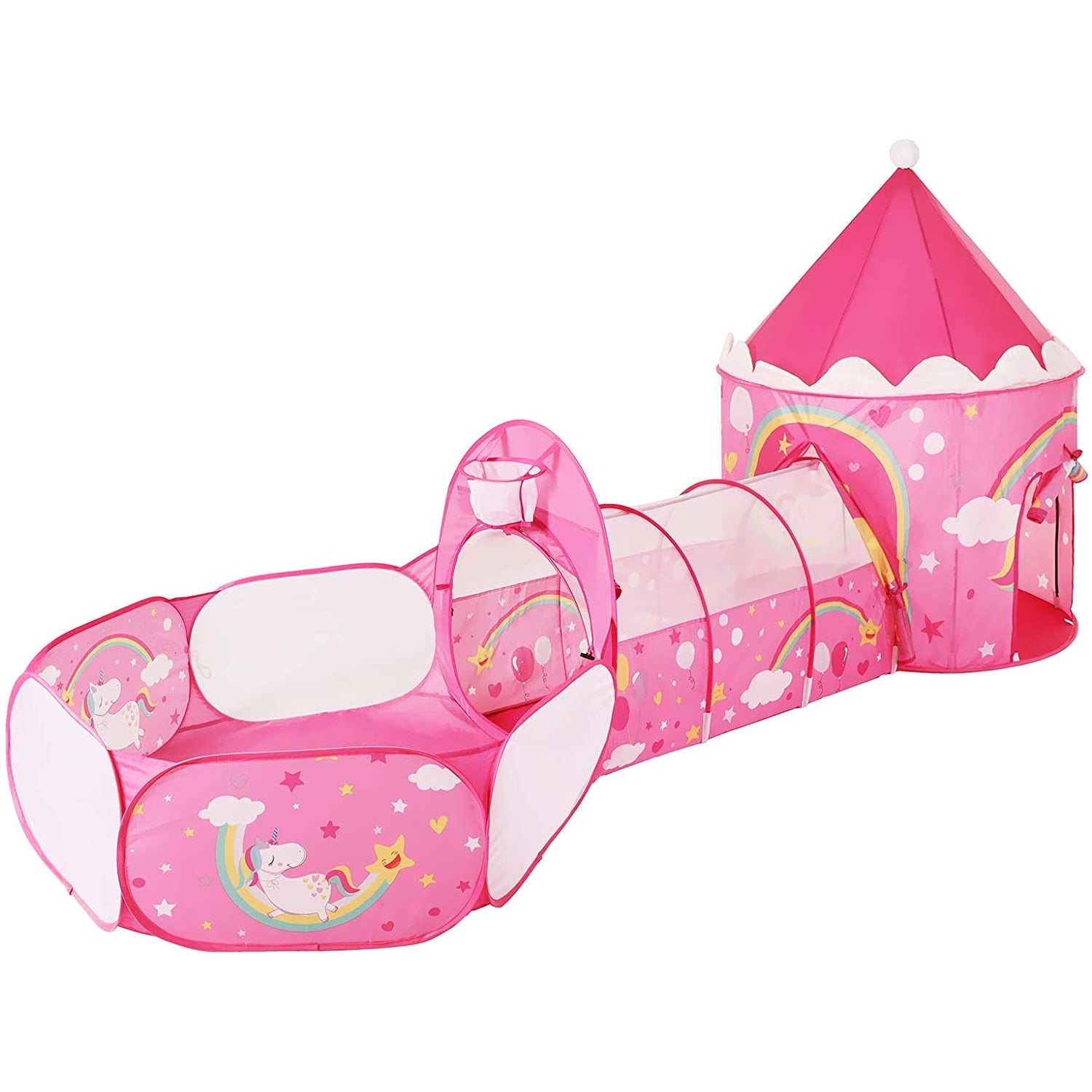 Nancy’s Forest Hill 3-in-1 Speeltent voor Kinderen - Speelhuis - Pop-up Speeltent - Indoor & Outdoor - Roze met Animaties