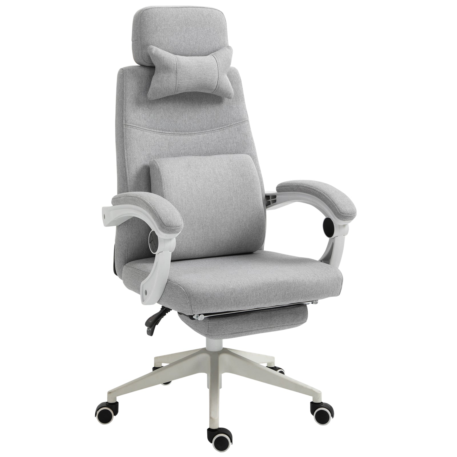 Nancy's Marietta Office Chair - Swivel Chair - Executive Chair - Ergonomic - With Footrest - Adjustable - Grey
