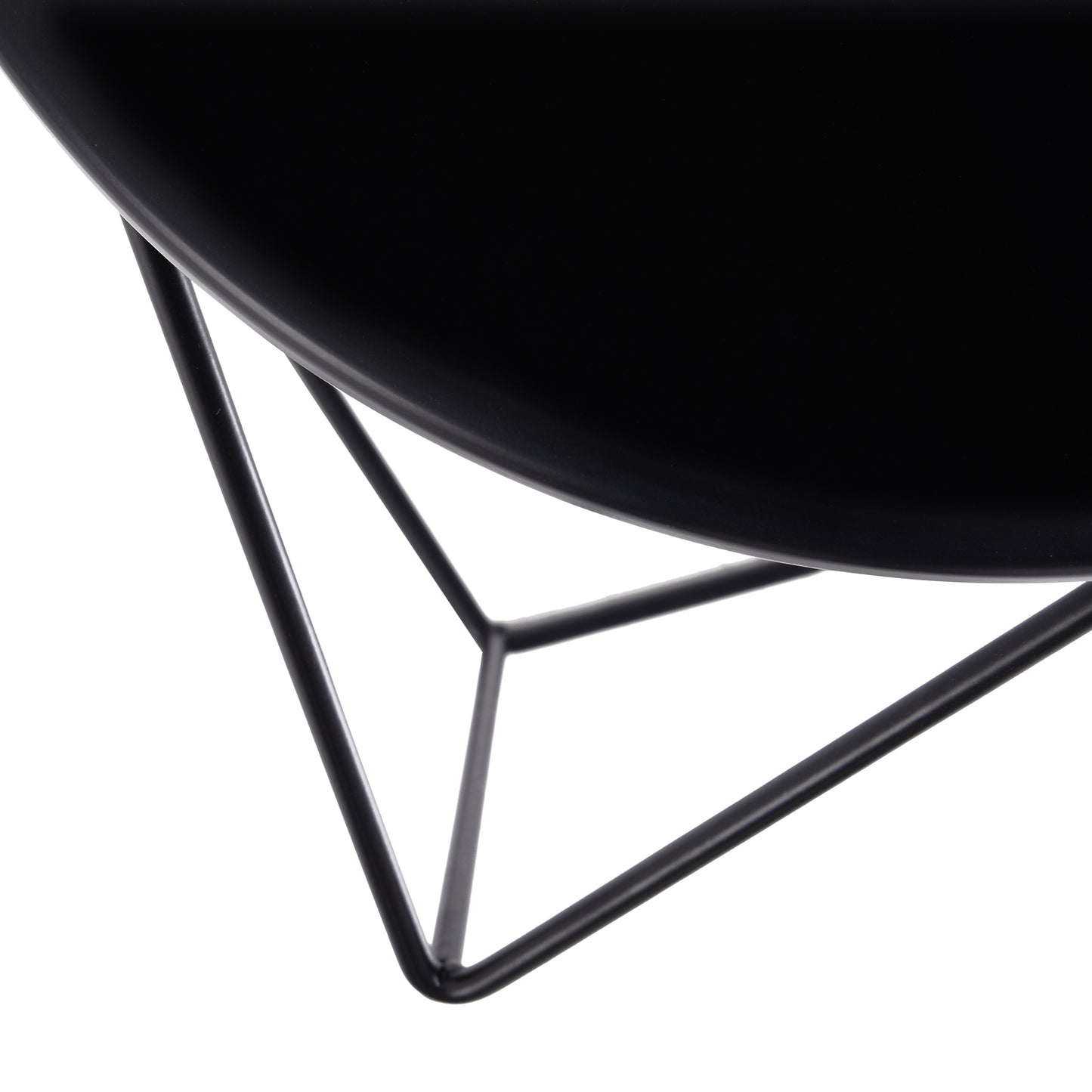 Nancy's Bismarck Salontafel - Bijzettafel - Nachtkastje - Rond Tafelblad - Diamant - 54 x 54 x 44 cm - Metaal - Mand - Opbergruimte - Zwart