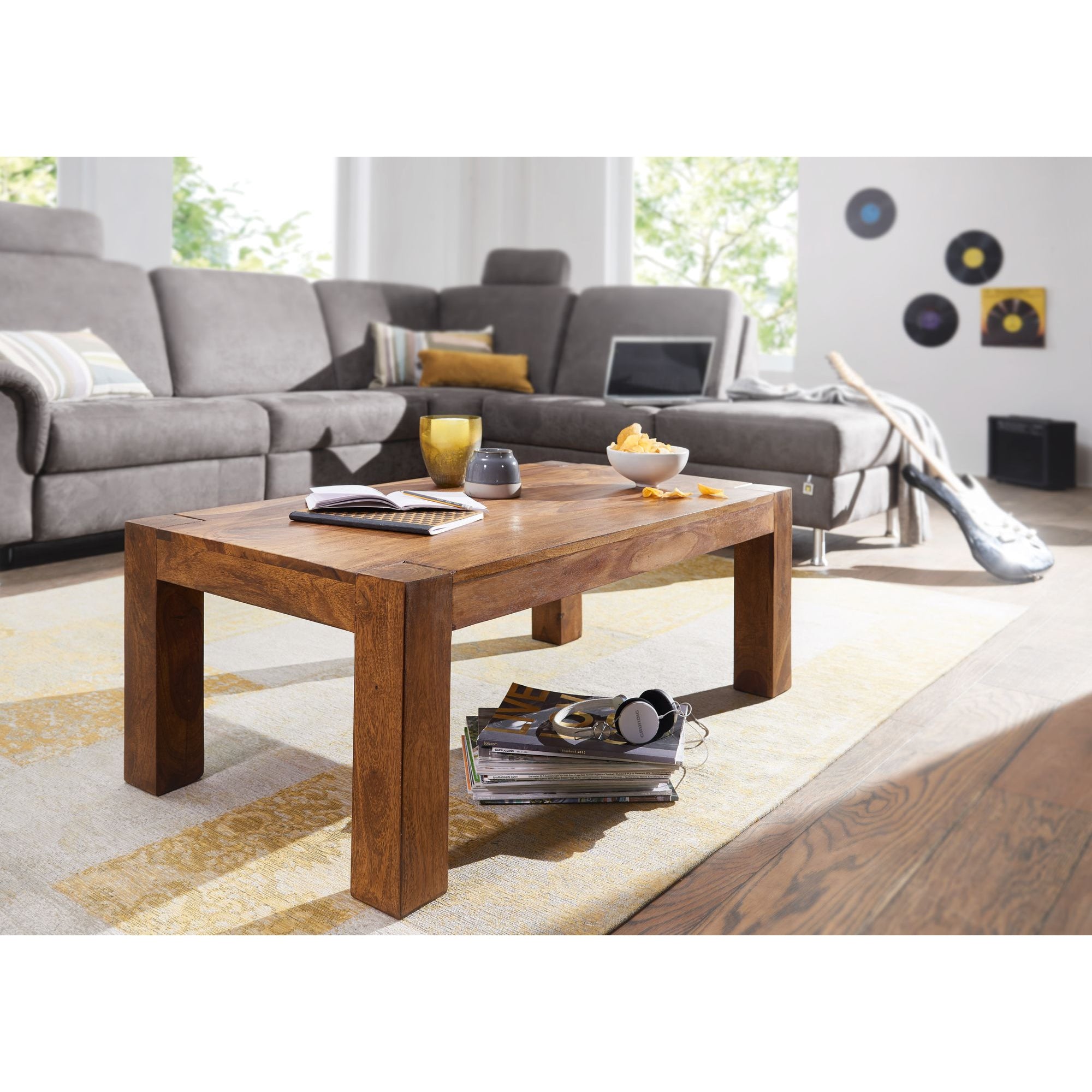 Nancy's Houma Salontafel - Koffietafel - Massief Sheesham Hout - 110 x 60 x 40 cm
