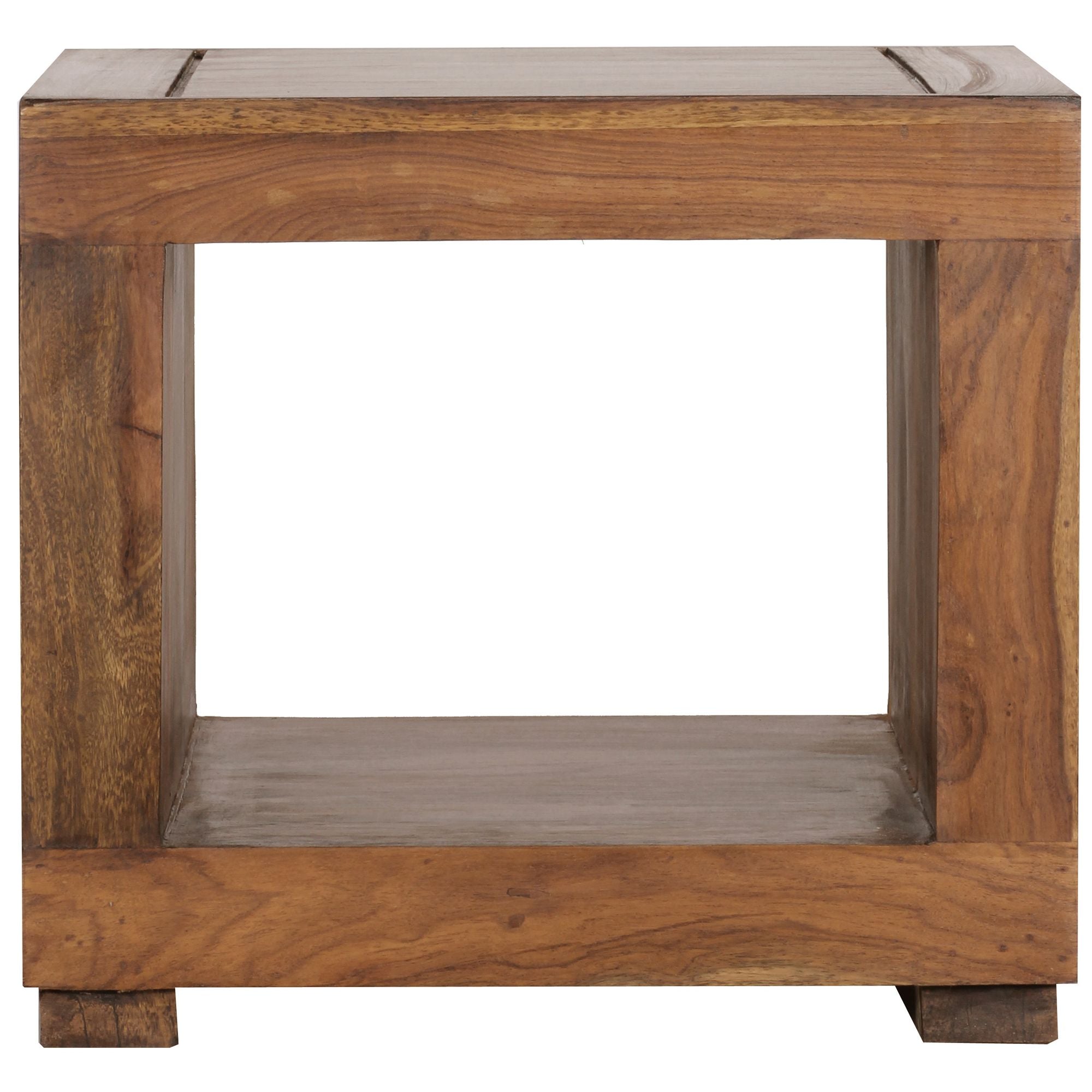 Nancy's Auburn Salontafel - Koffietafel- Bijzettafel - Massief Sheesham Hout - 50 x 50 x 45 cm