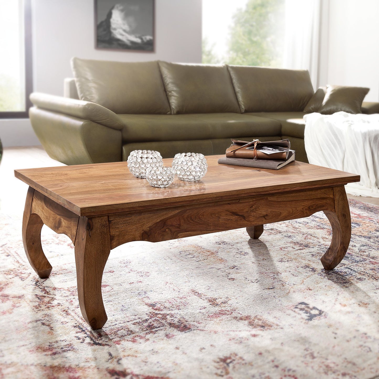 Nancy's Castine Salontafel - Koffietafel - Massief Sheesham Hout - 110 x 60 x 40 cm
