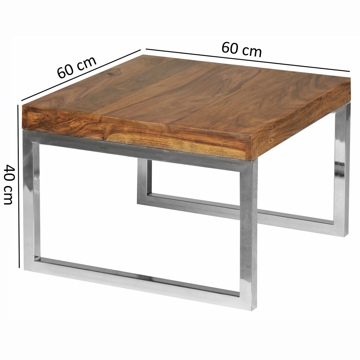 Nancy's Uvalde Bijzettafel - Koffietafel - Massief Sheesham Hout - 60 x 60 x 40 cm