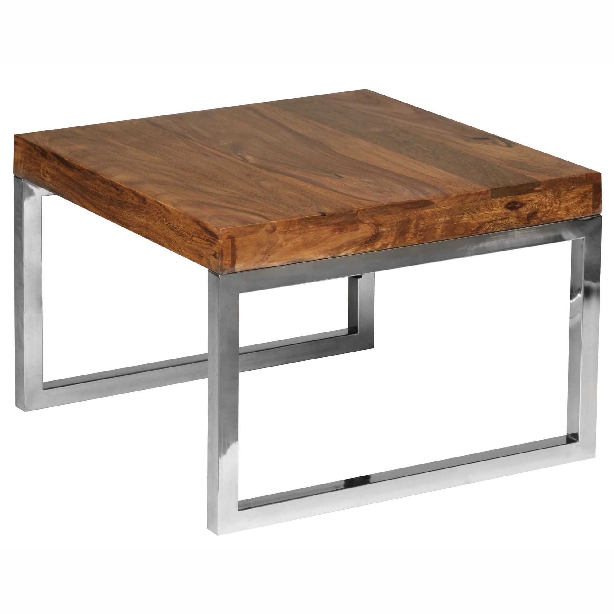 Table d'appoint Uvalde de Nancy - Table basse - Bois de Sesham massif - 60 x 60 x 40 cm