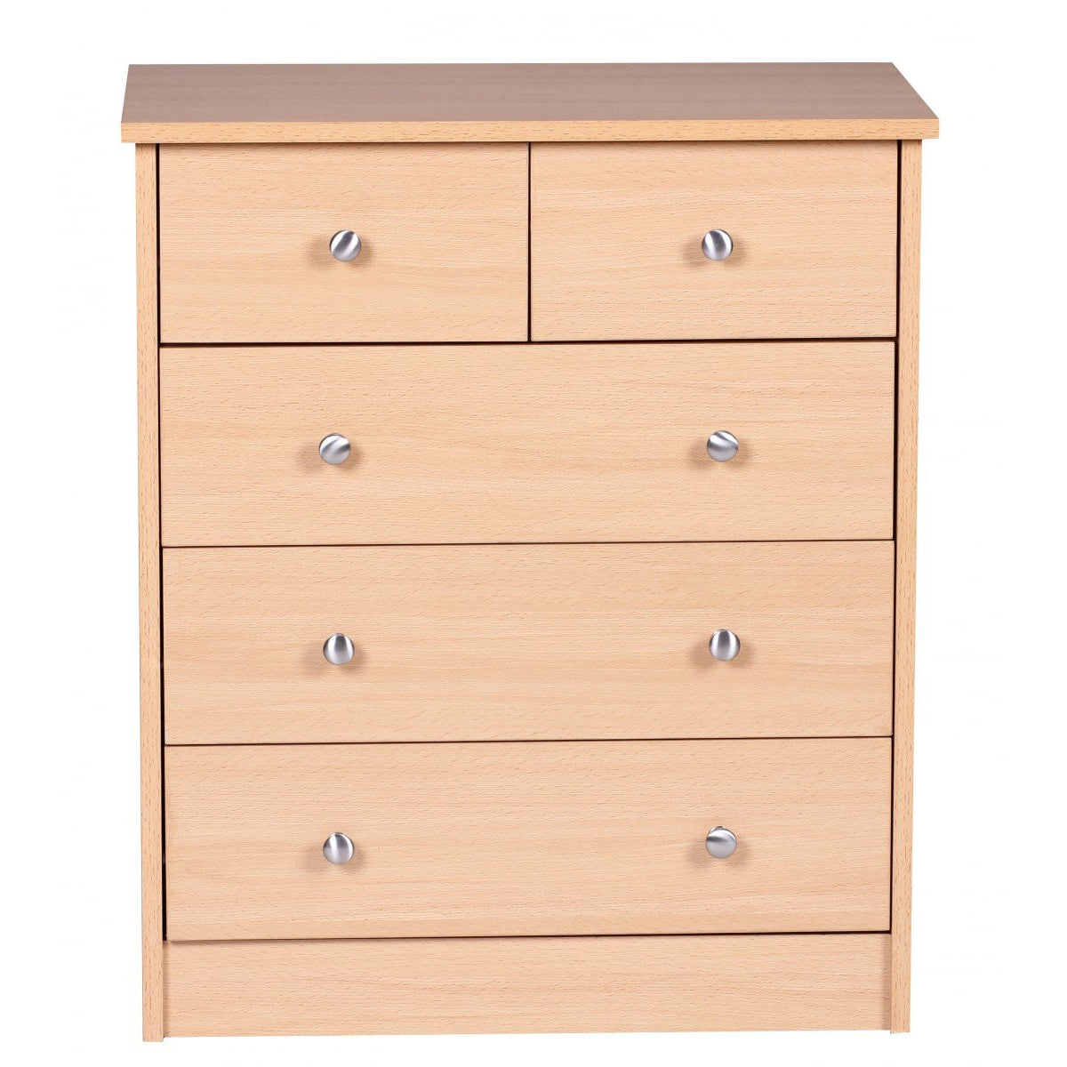Nancy's Woodbridge Chest of Drawers - Sideboard - 5 drawers - Beech color - Chipboard / Steel - 60 x 35 x 70 cm
