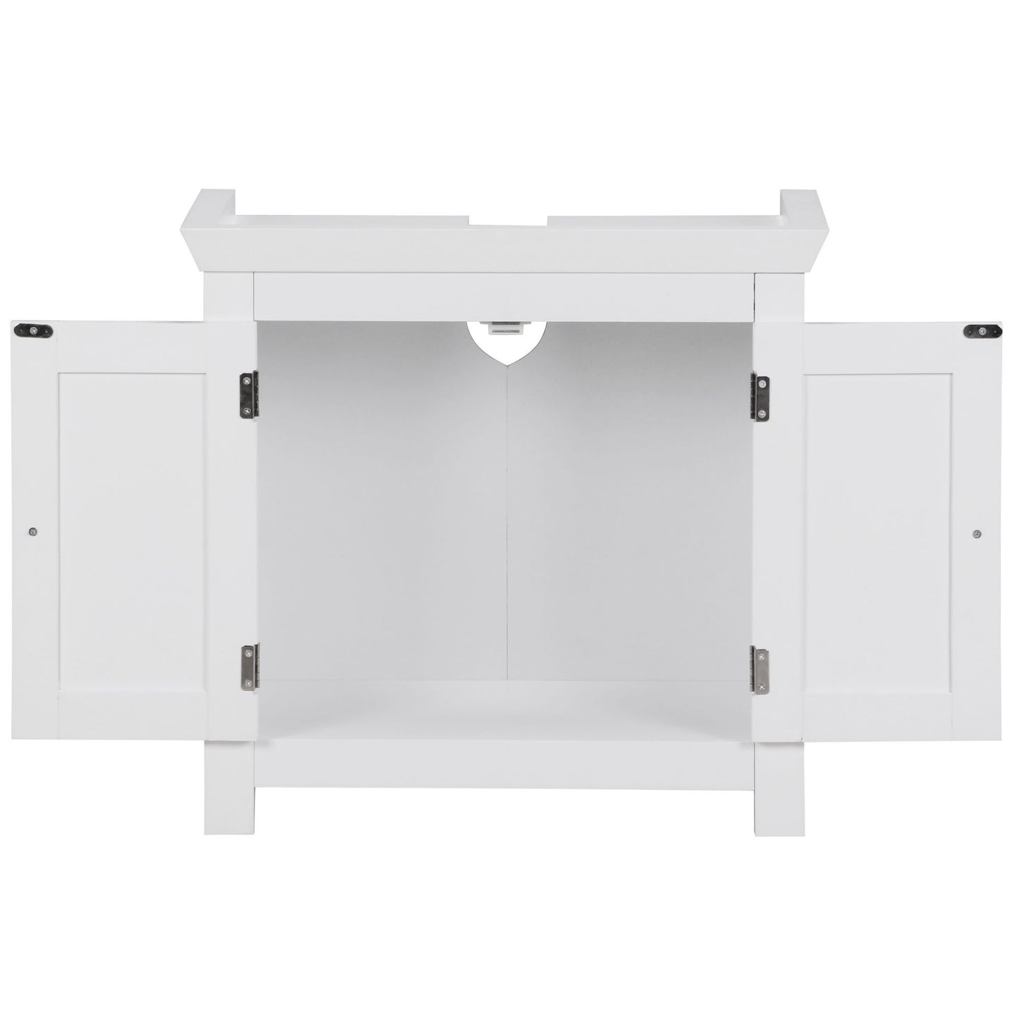 Nancy's Wilson Wastafelkast - Badkamerkast - Badkamermeubel - Wastafelmeubel - Wit - ± 55 x 30 x 55 cm