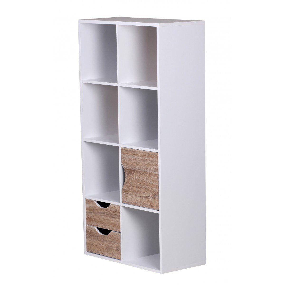 Nancy's Oberlin Shelving Unit - Bookshelf - Bookcases - Shelving Unit - White / Oak - ± 60 x 30 x 120 cm