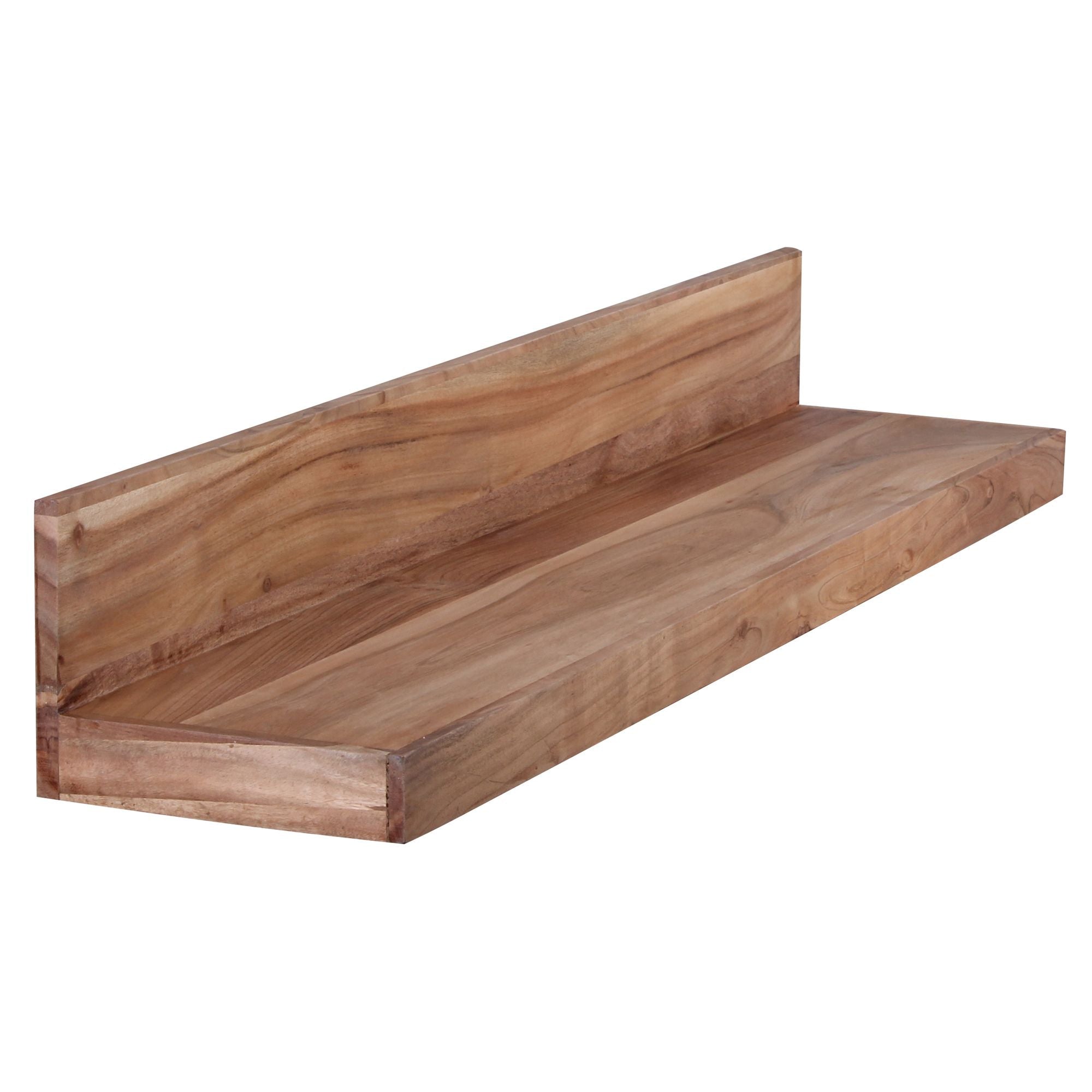 Nancy's Pipestone Wandplank - Massief Houten Wandplank - Boekenplank - Massief Acacia - Bruin - 110 cm