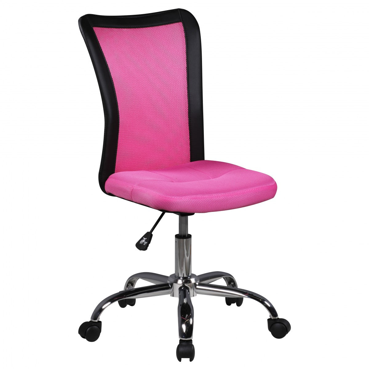 Nancy's Toppenish Kinderbureaustoel - Draaistoel - Voor Kinderen - Jeugd - Zilver - Groen/Roze/Blauw - Zwart