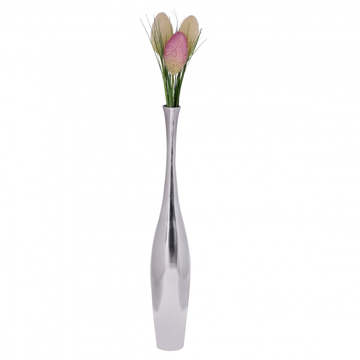 Nancy's Bulara Flower Vase - Decoration - Modern Vase - Design - Silver - Aluminum
