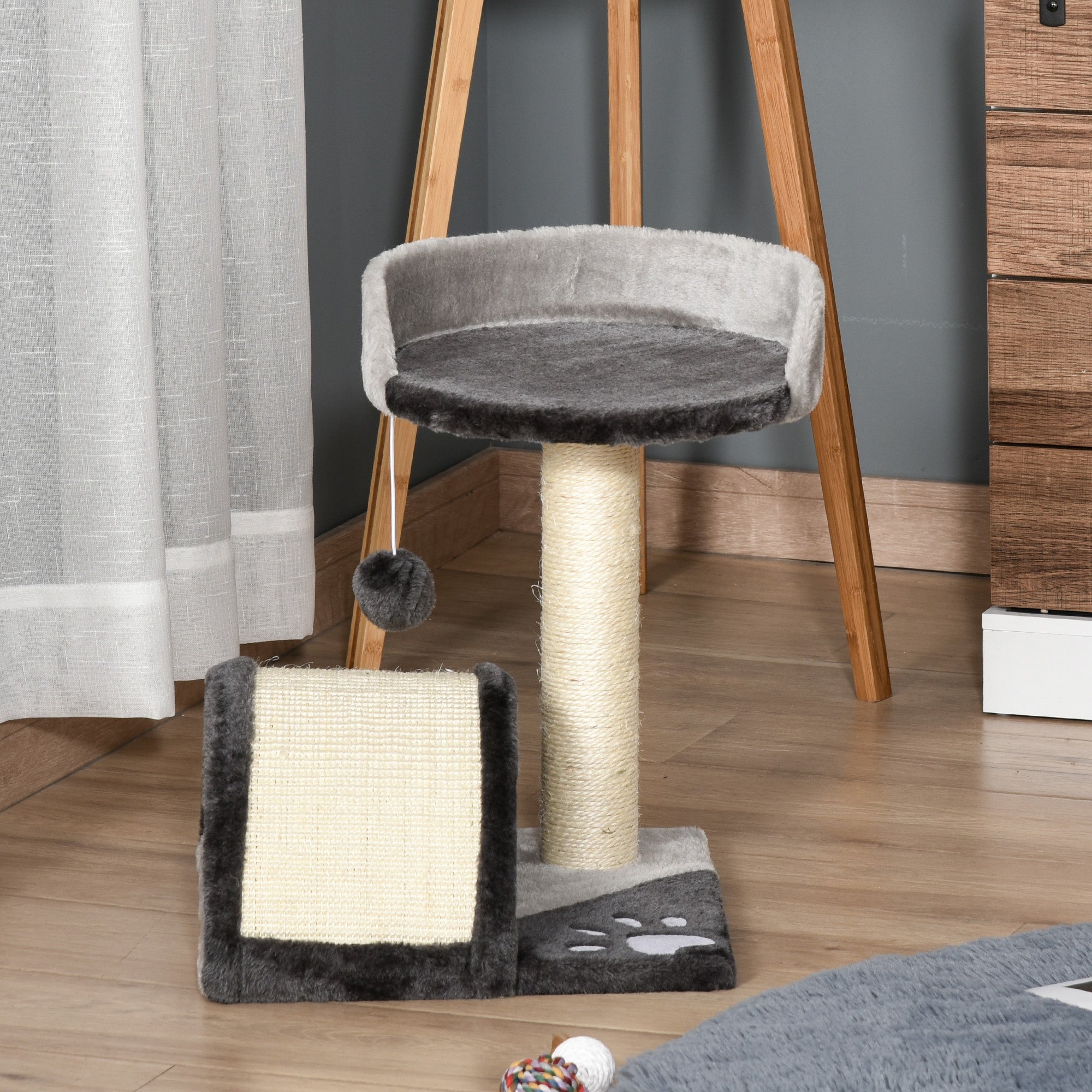 Griffoir Nancy's Oak Hill - Planche à gratter - Coussin moelleux - MDF - Gris - 37 x 35,5 x 46 cm