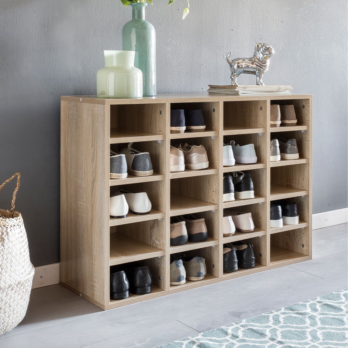 Nancy's Cortland Schoenenkast - 20 Paar Schoenen - Schoenenrek - Schoenen Organizer - Sonoma