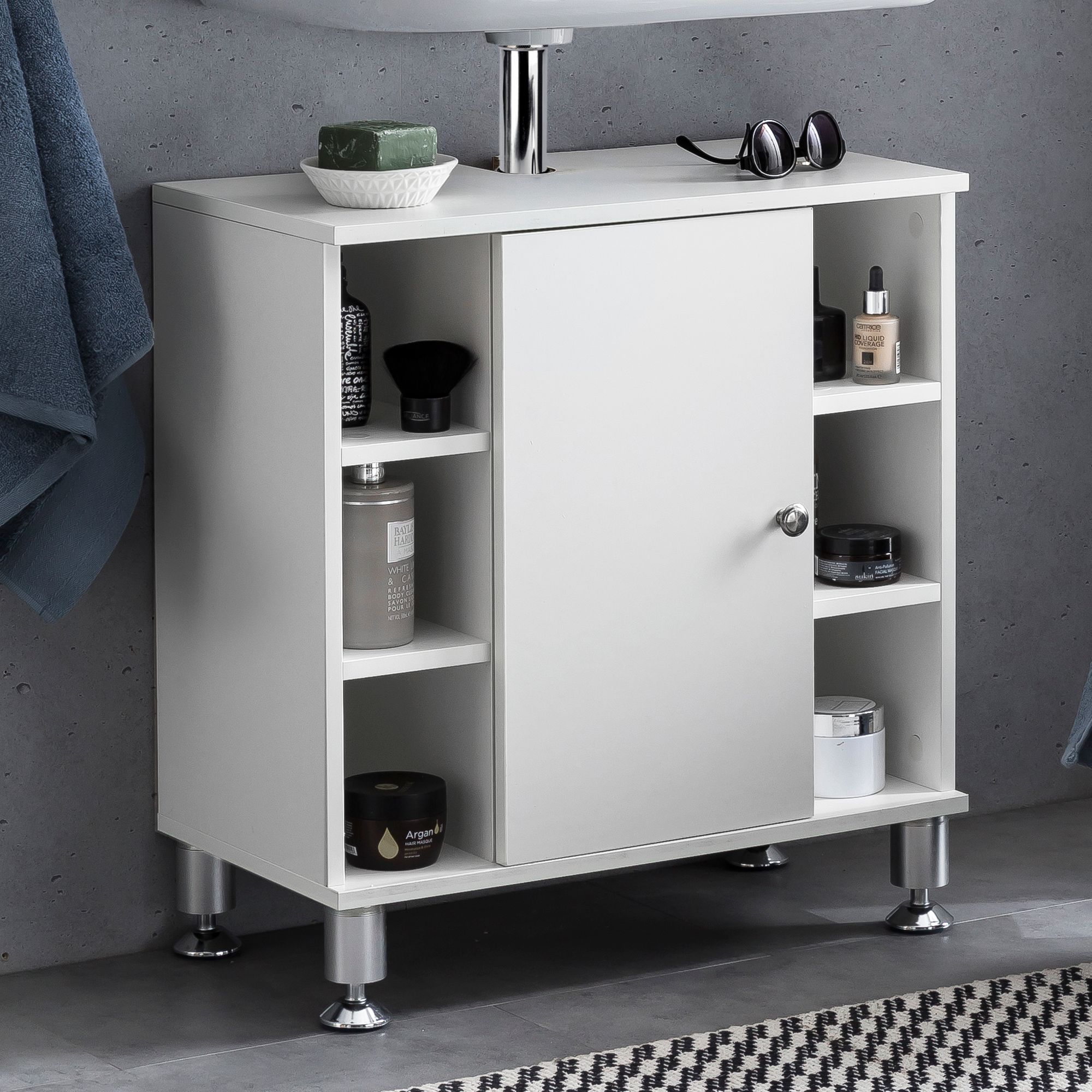Meubles lavabo Nancy's Queens - Meuble lavabo - Meubles de salle de bain - Meuble de salle de bain - Blanc - ± 60 x 30 x 65 cm