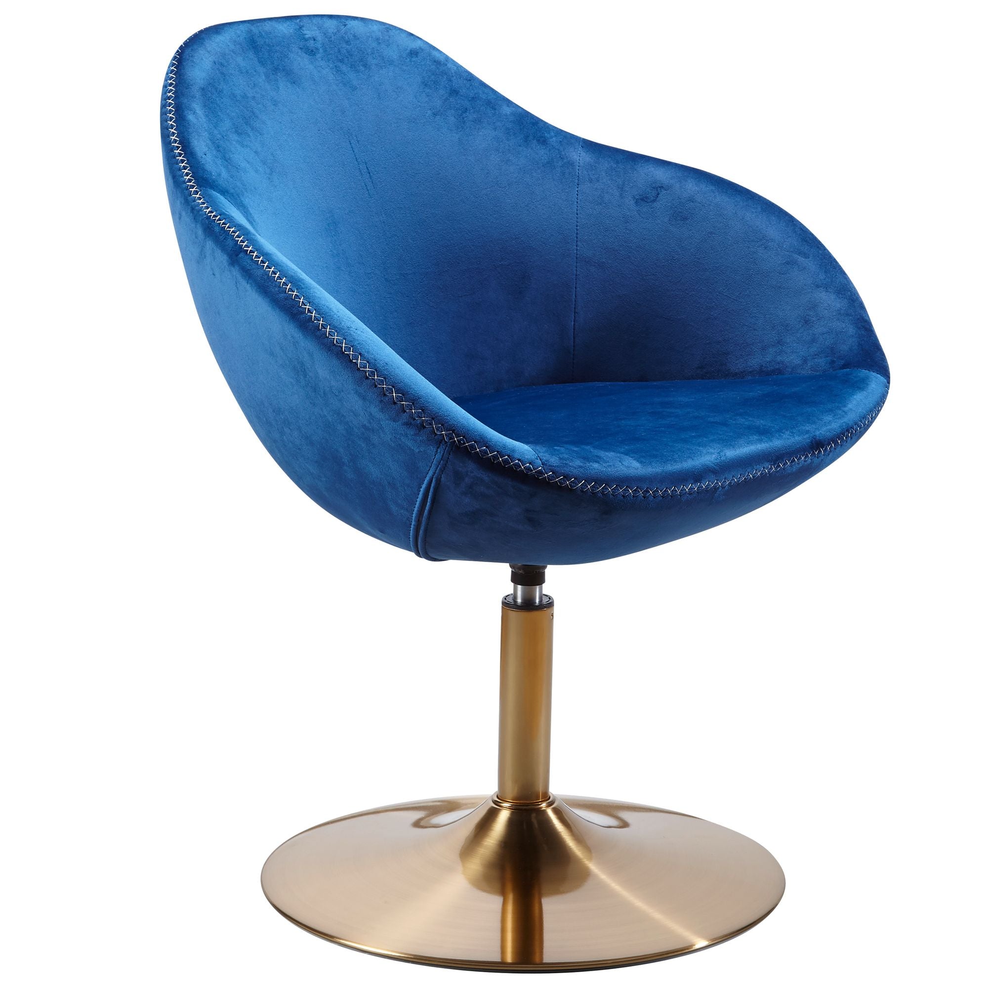 Nancy's Santa Fe Fauteuil - Loungestoel - Kuipstoel - Bureaustoel - Relaxfauteuil - Fluwelen Fauteuil - Fluweel - Blauw