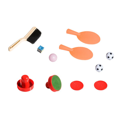 Nancy's Eagan Speeltafel - Tafelvoetbal - Tafeltennis - Hockey - Biljart - 4-in-1 - MDF - Accessoires - Compact