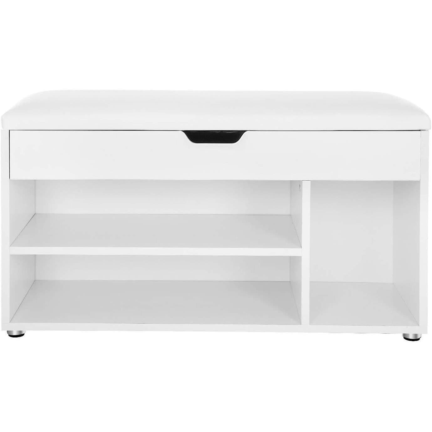 Nancy's Bobadela Schoenenbank - Schoenenkast - Opbergbank - Wit - ± 80 x 30 x 45 cm