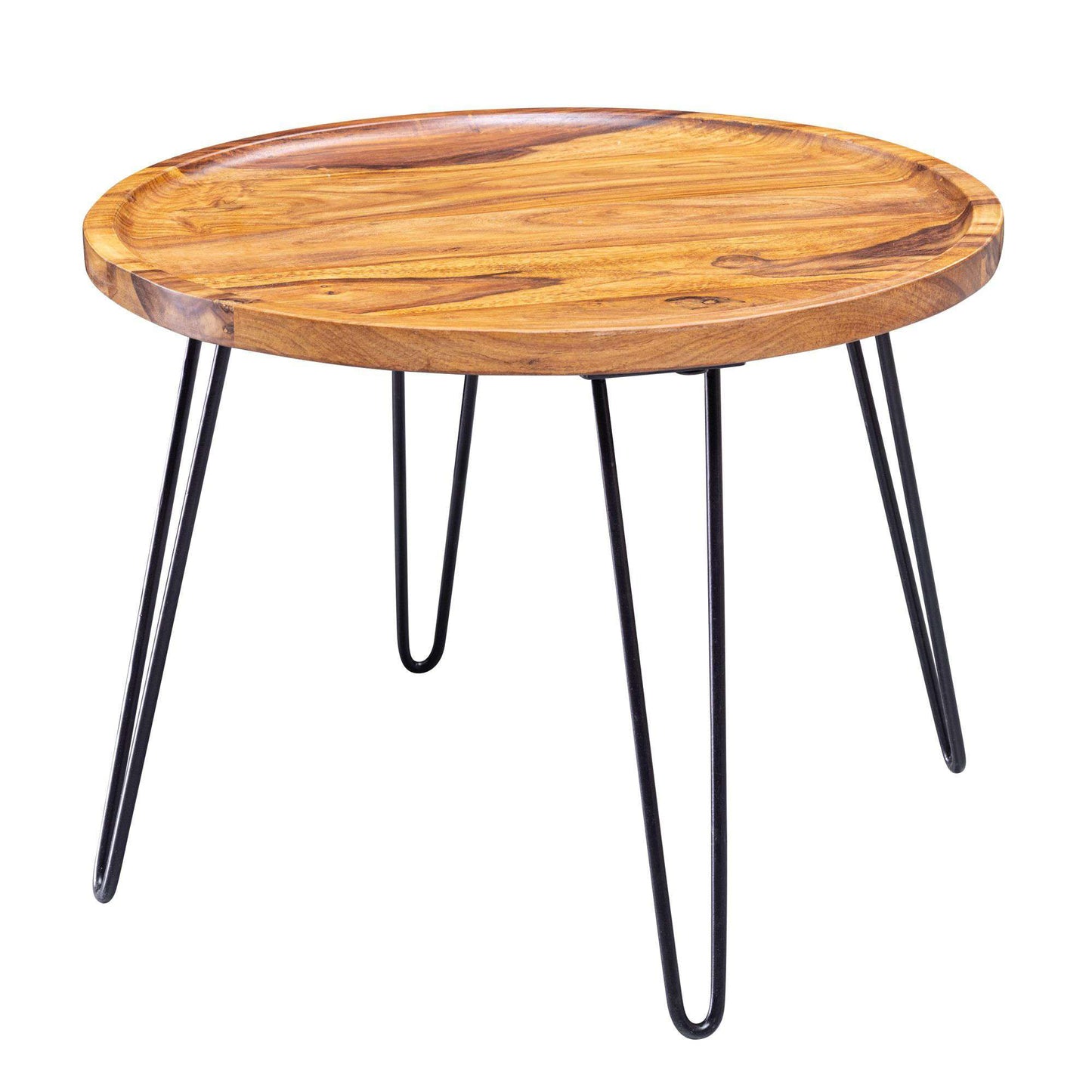 Nancy's Industriële Salontafel - Sheesham hout - Koffietafel - Bijzettafel - Salontafels - 60 x 43 x 60