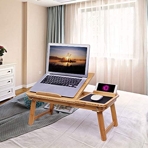 Nancy's Bamboe Laptoptafel - Inclusief Muismat en Telefoonhouder - Standaard 55 x 23 x 35 cm