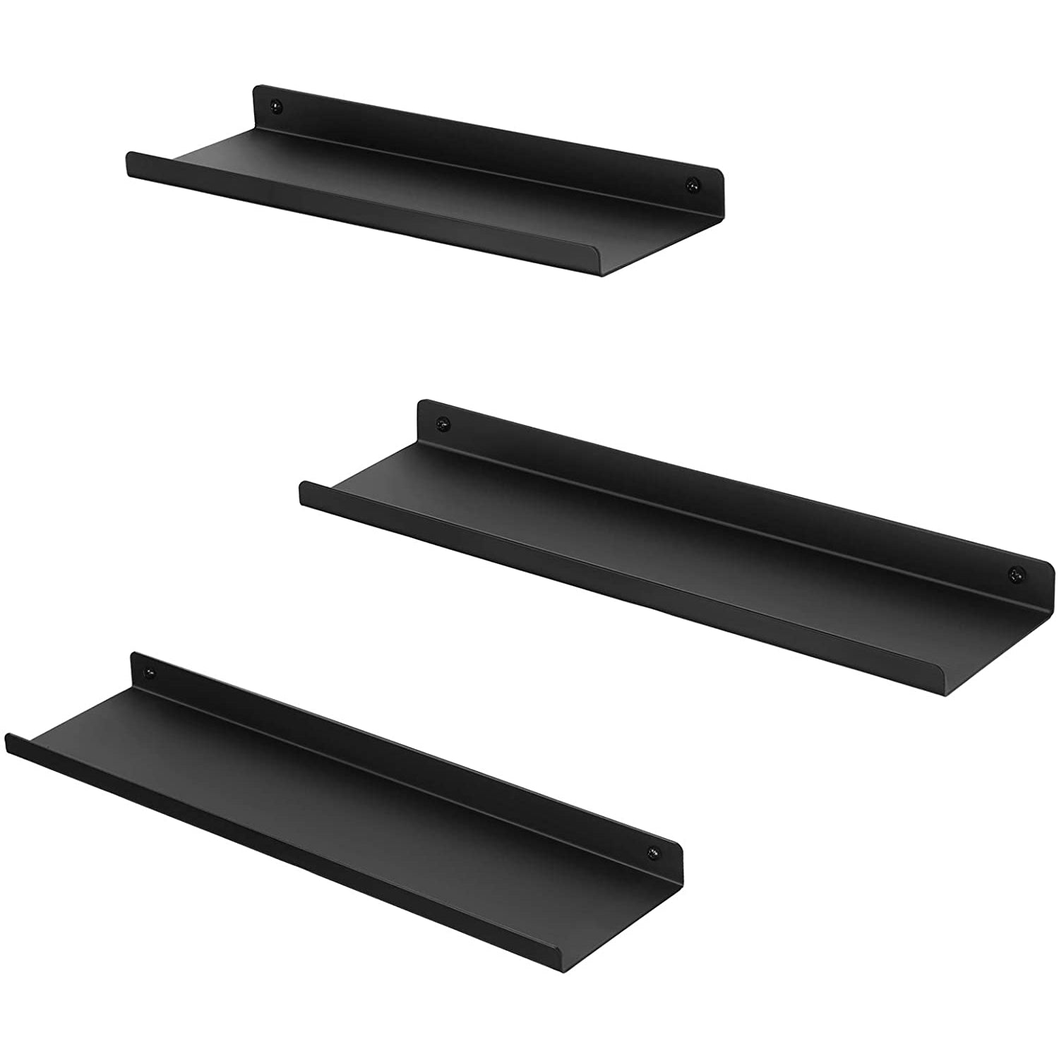 Nancy's Cabot Wall Shelves - Set of 3 - Bookcases - Floating - Black - Various Sizes