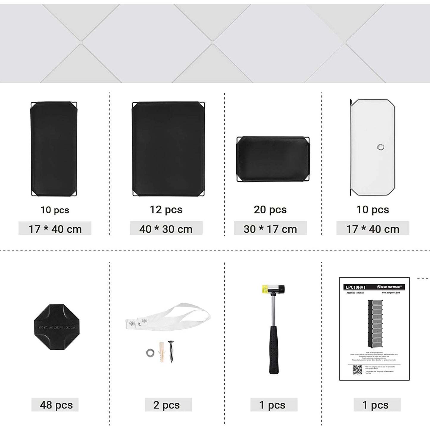 Nancy's Moledo Schoenendozen - Schoenenboxen - Opbergboxen - 10-Delig - Zwart / Transparant