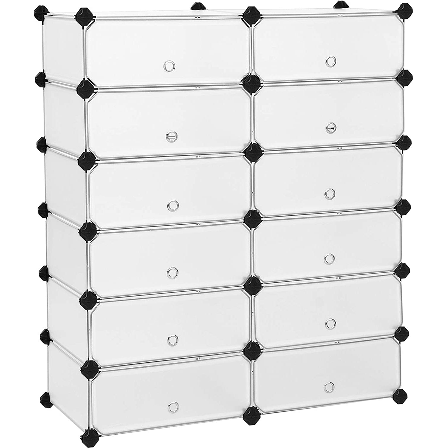 Nancy's Schoenenrek - Kunststof schoenenkast - Wit - 40 x 17 x 30 cm