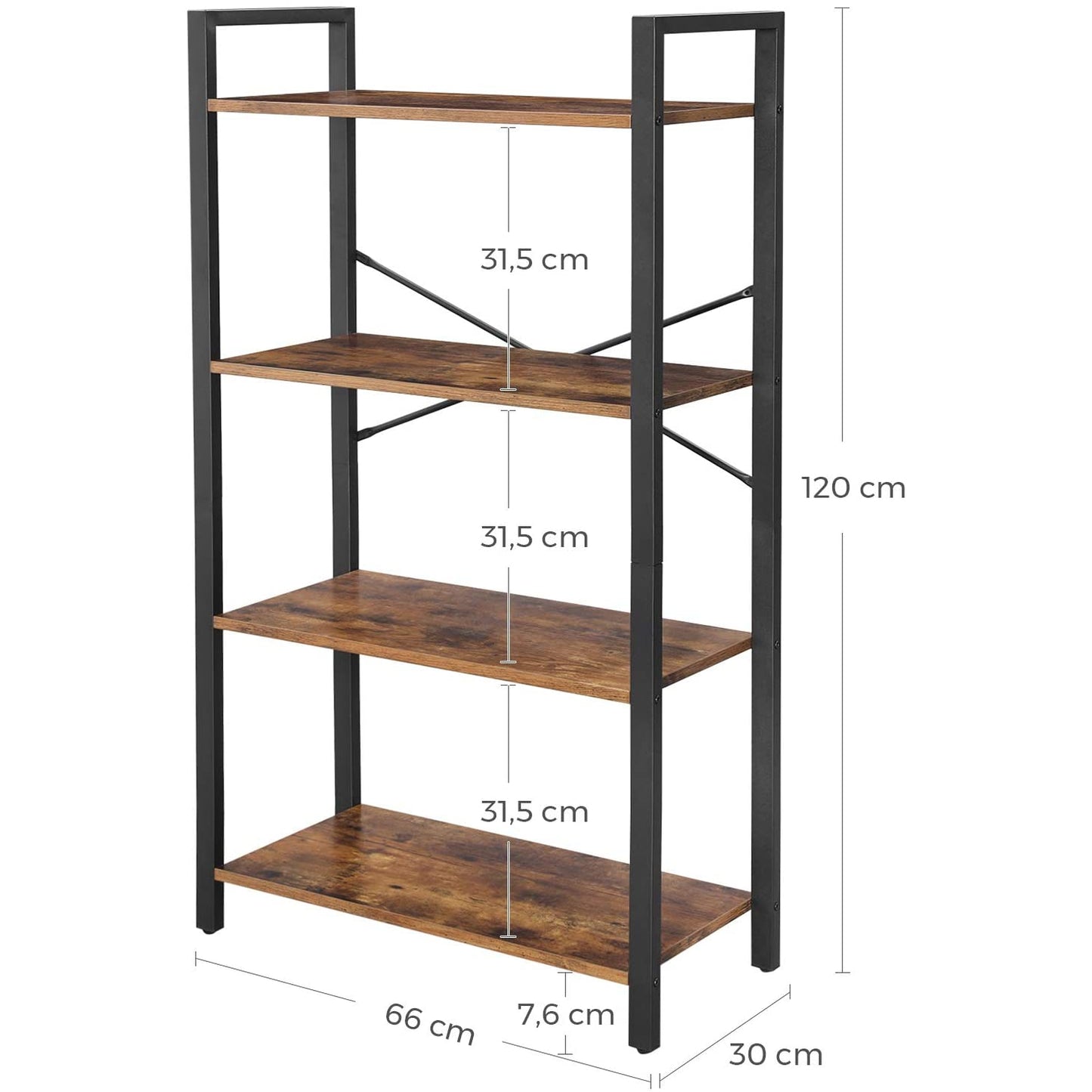 Nancy's Yumaro Wandkast - Boekenkast - Wandrek - Opbergkast - Vintage - ± 65 x 30 x 120 cm