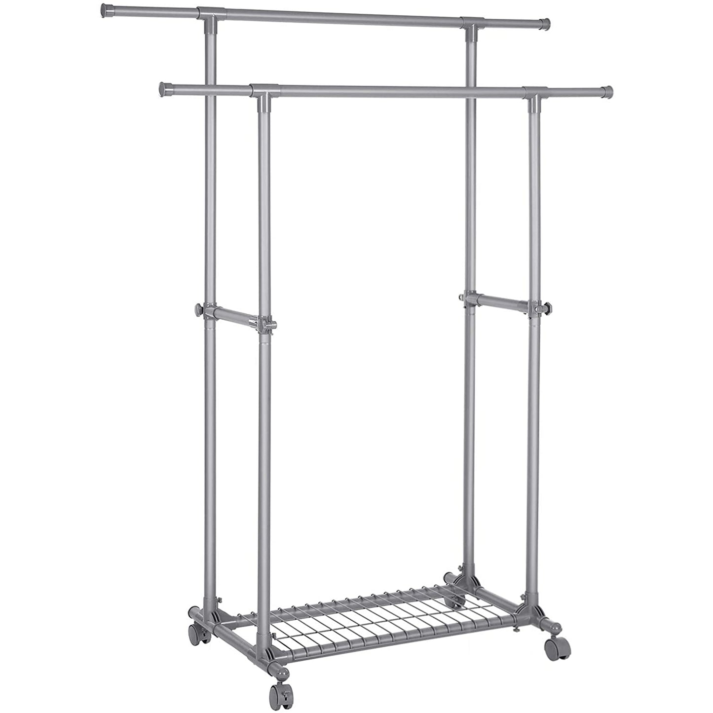 Nancy's Sezulfe Kledingrek op wielen - Garderoberek - Kledingstang - Grijs - ± 90 x 50 x 165 cm