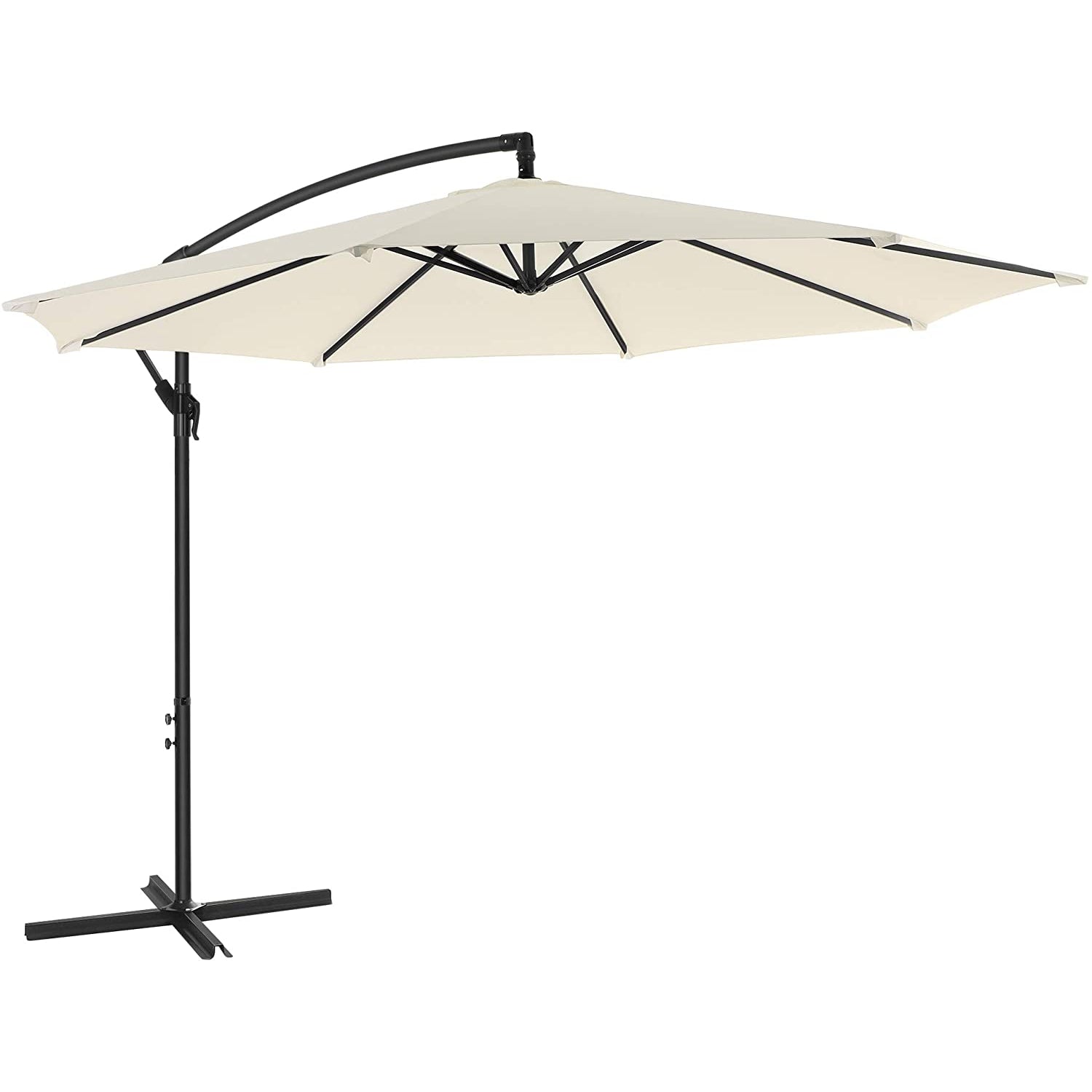 Nancy's Edgewood Zweefparasol - Tuinparasol - UV-Bescherming - UPF 50+ - Buigbaar - Zwengel - Beige/Taupe/Rood/Grijs/Blauw - 300 cm