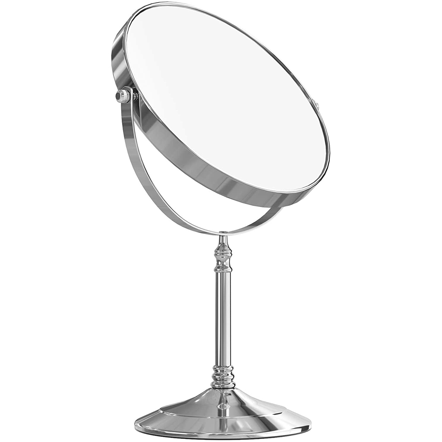 Nancy's Make-Up Spiegel - 10 x Vergrotingsspiegel - 360° Draaibaar - Cosmeticaspiegel - Ronde Spiegel - Diameter 20 cm - Dubbelzijdig - RVS