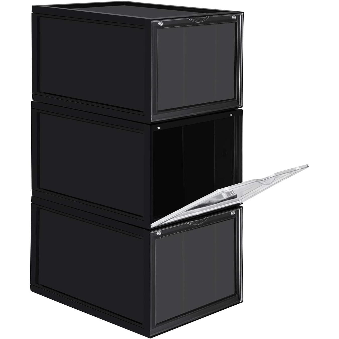 Nancy's Schoenendoos - Set van 3 - Stapelbare schoen organizer - Schoenenopslag - Voor schoenen tot maat 46 - Schoenendozen - 28 x 36 x 22 cm