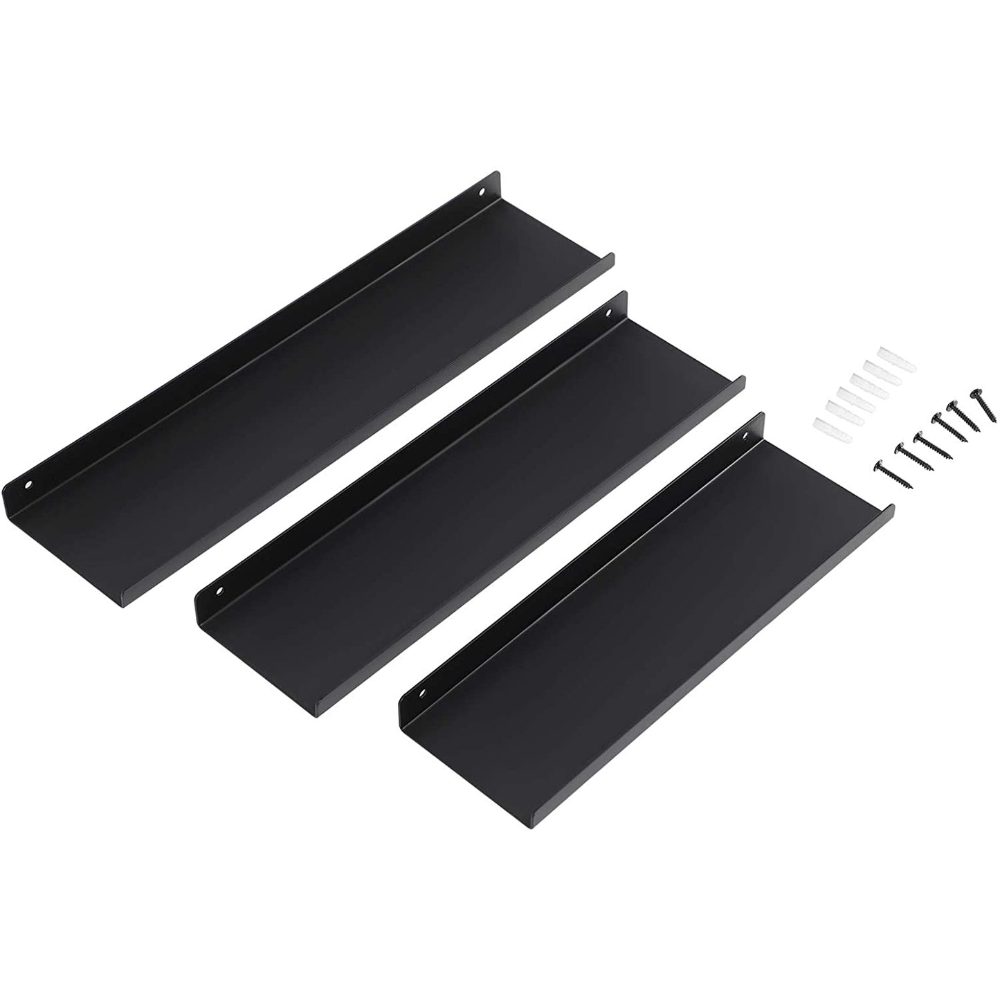 Nancy's Cabot Wandplanken - Set Van 3 - Boekenplanken - Zwevend - Zwart - Diverse Groottes