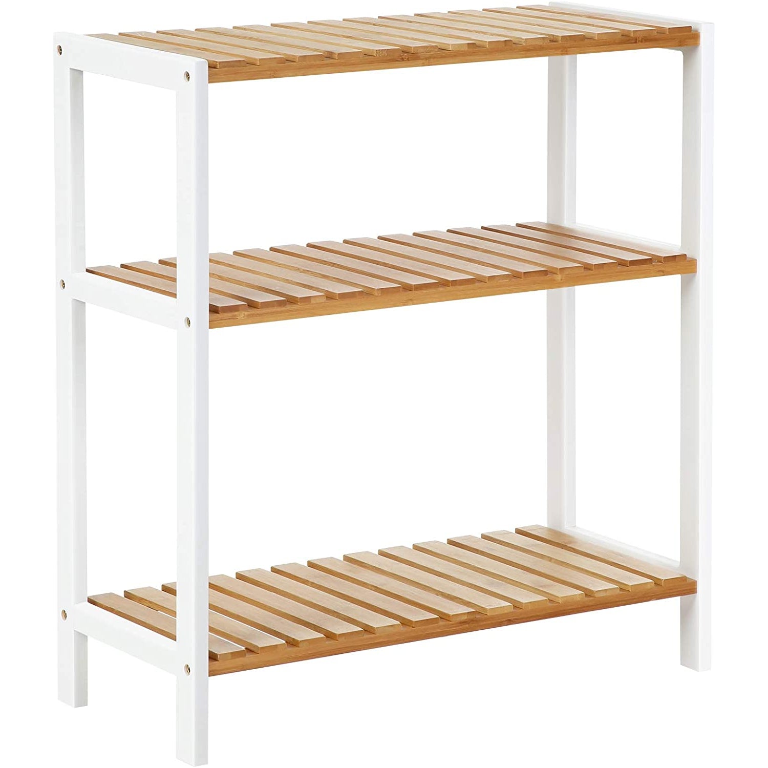 Nancy's Gads Hill Shoe Rack - Shoe Shelf - Bamboo - Rack - 3 Levels - White - Beige - 60 x 26 x 66 cm