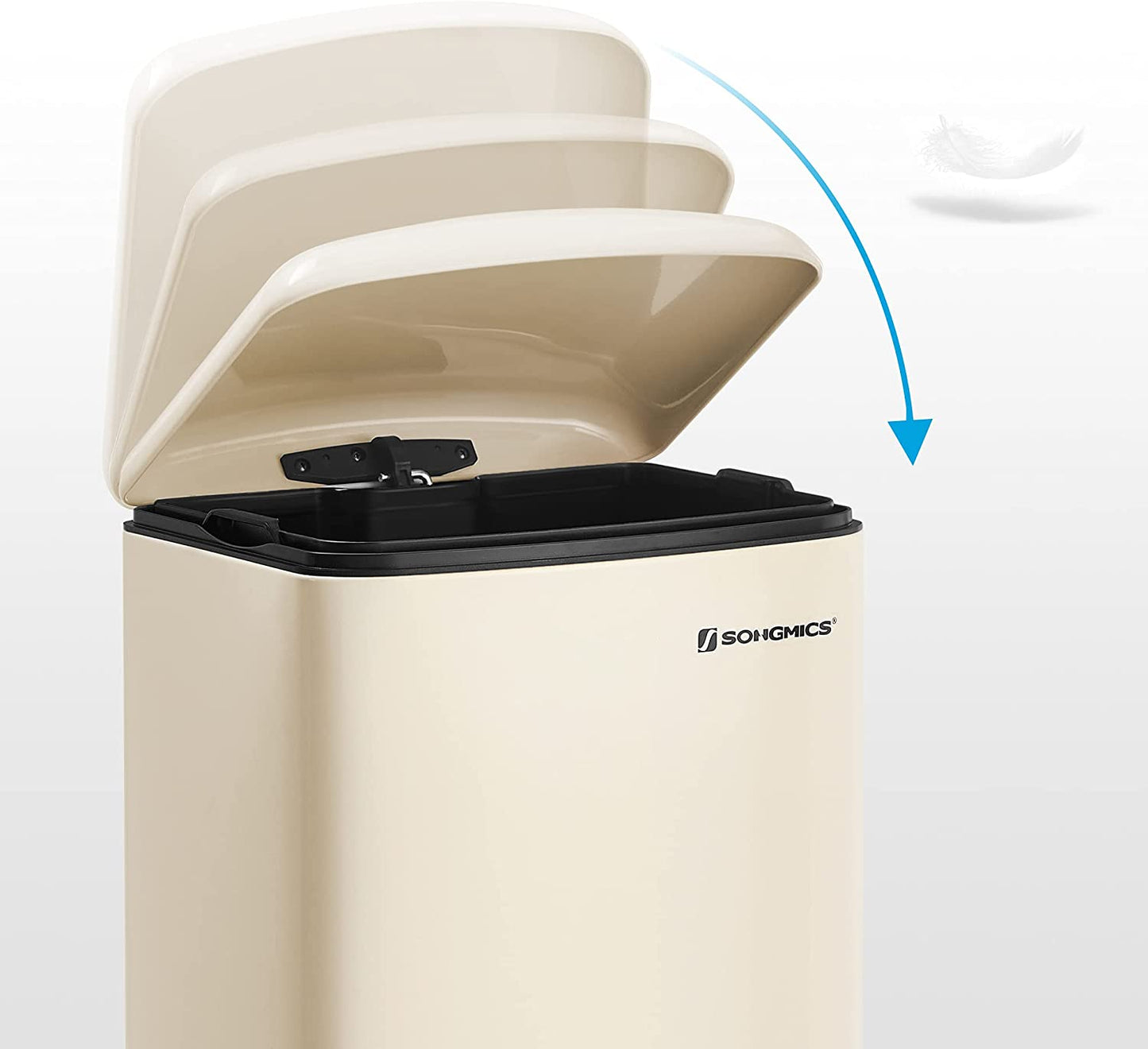 Nancy's Chipman Pedaalemmer - Afvalemmer - Prullenbak - Crème Wit - Staal - 30 Liter