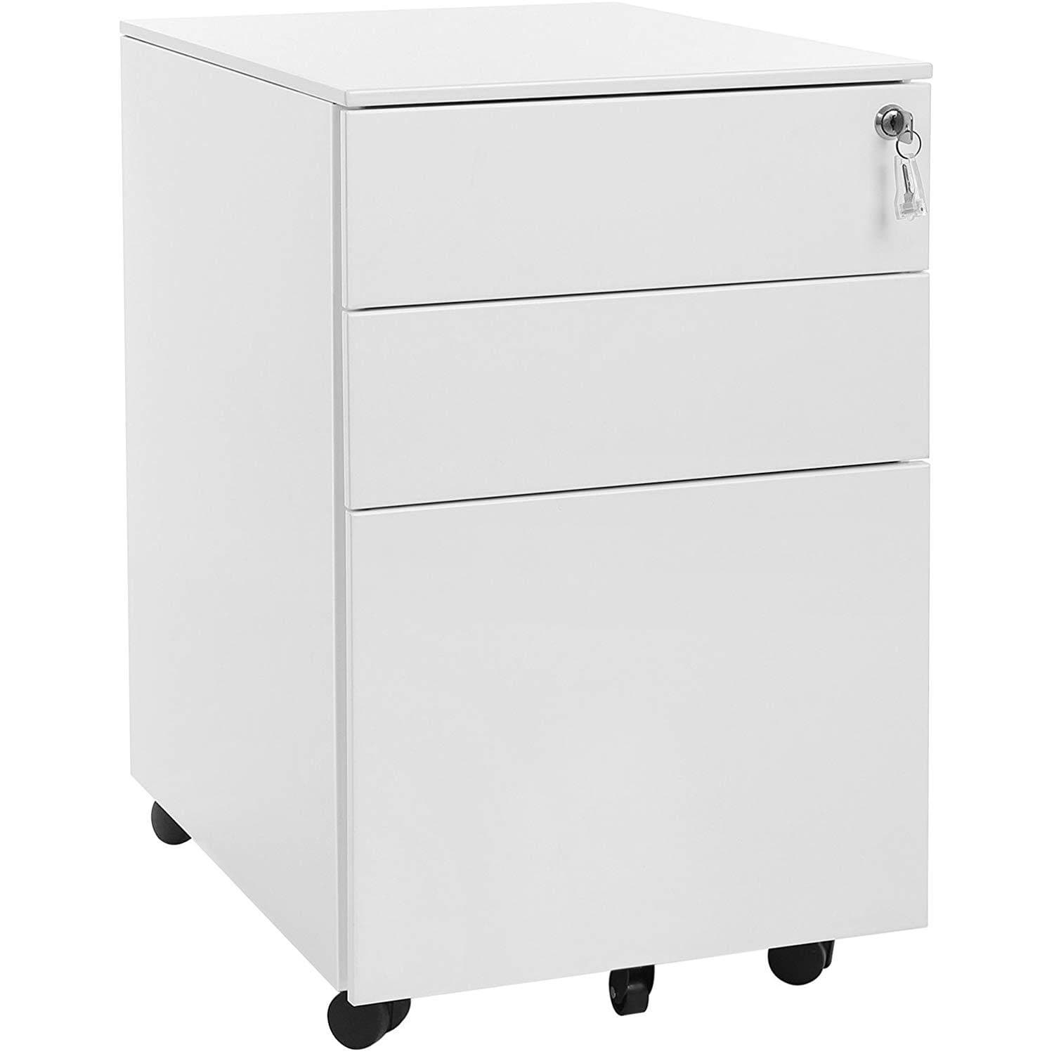 Nancy's Brookdale Bloc à tiroirs - Classeur - Armoire de bureau - Blanc - Acier - ± 50 x 40 x 60 cm