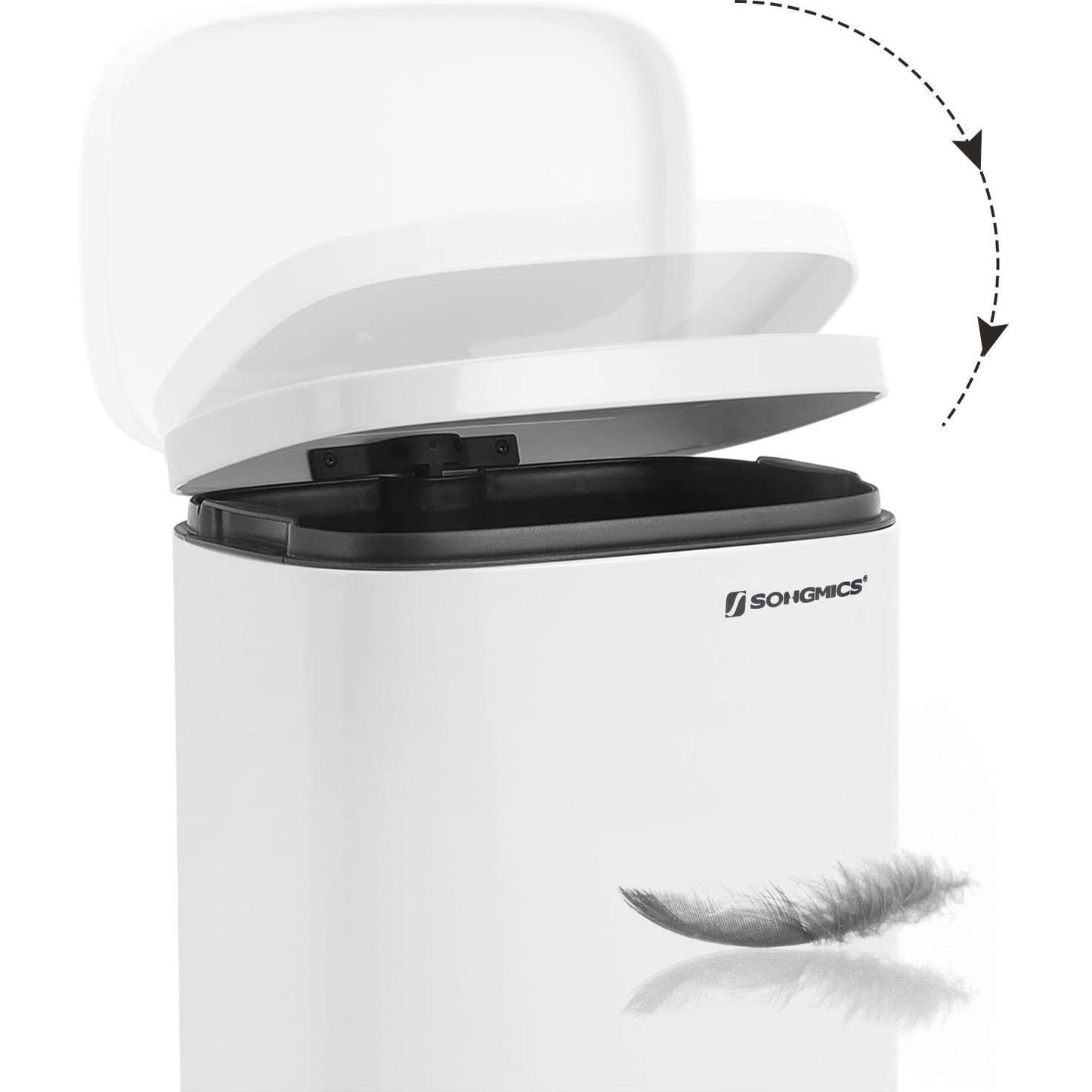 Nancy's Hawker Pedaalemmer - Prullenbak - Afvalemmer - Wit - Softclose - 30 Liter