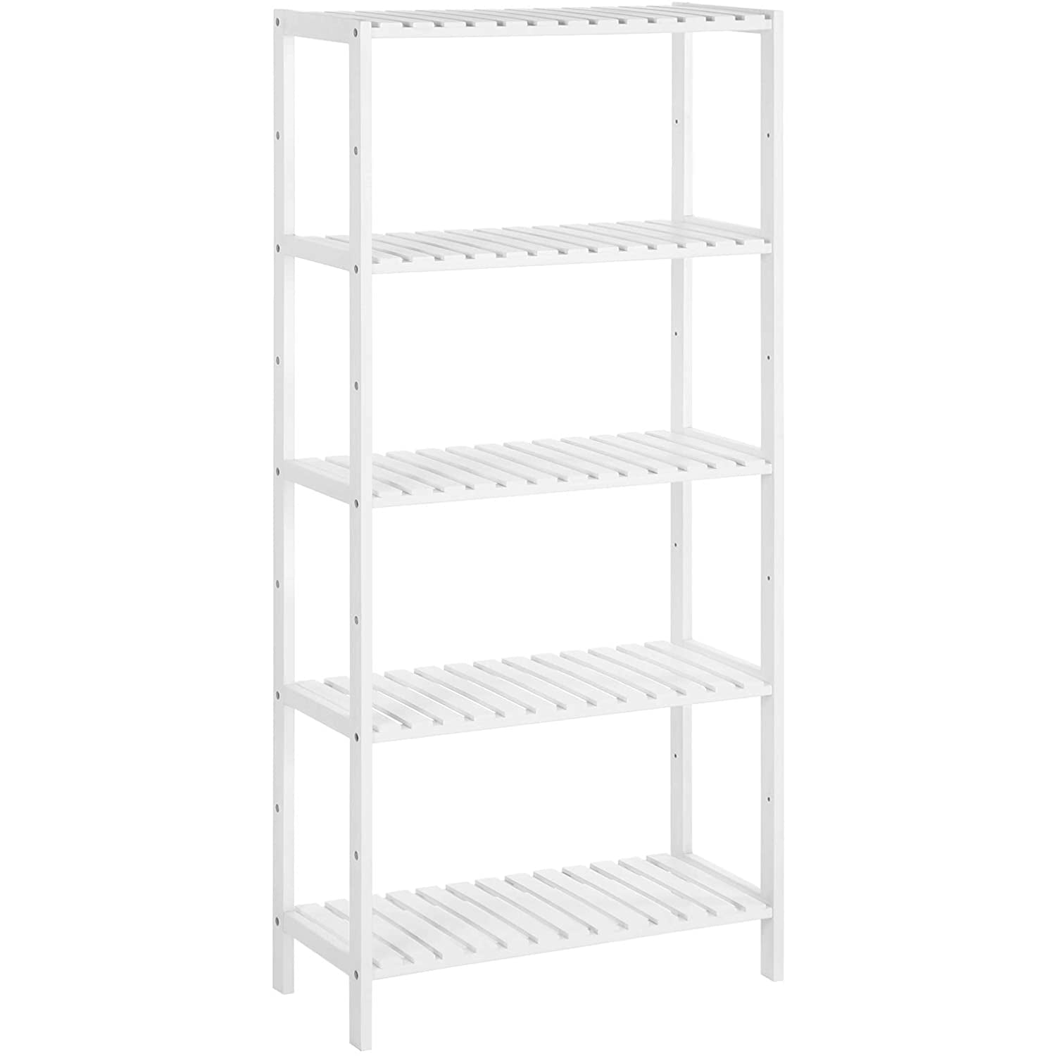 Nancy's Camp Cove Bathroom cabinet - Bathroom shelf - Storage rack - White - Bamboo - ± 60 x 25 x 130 cm