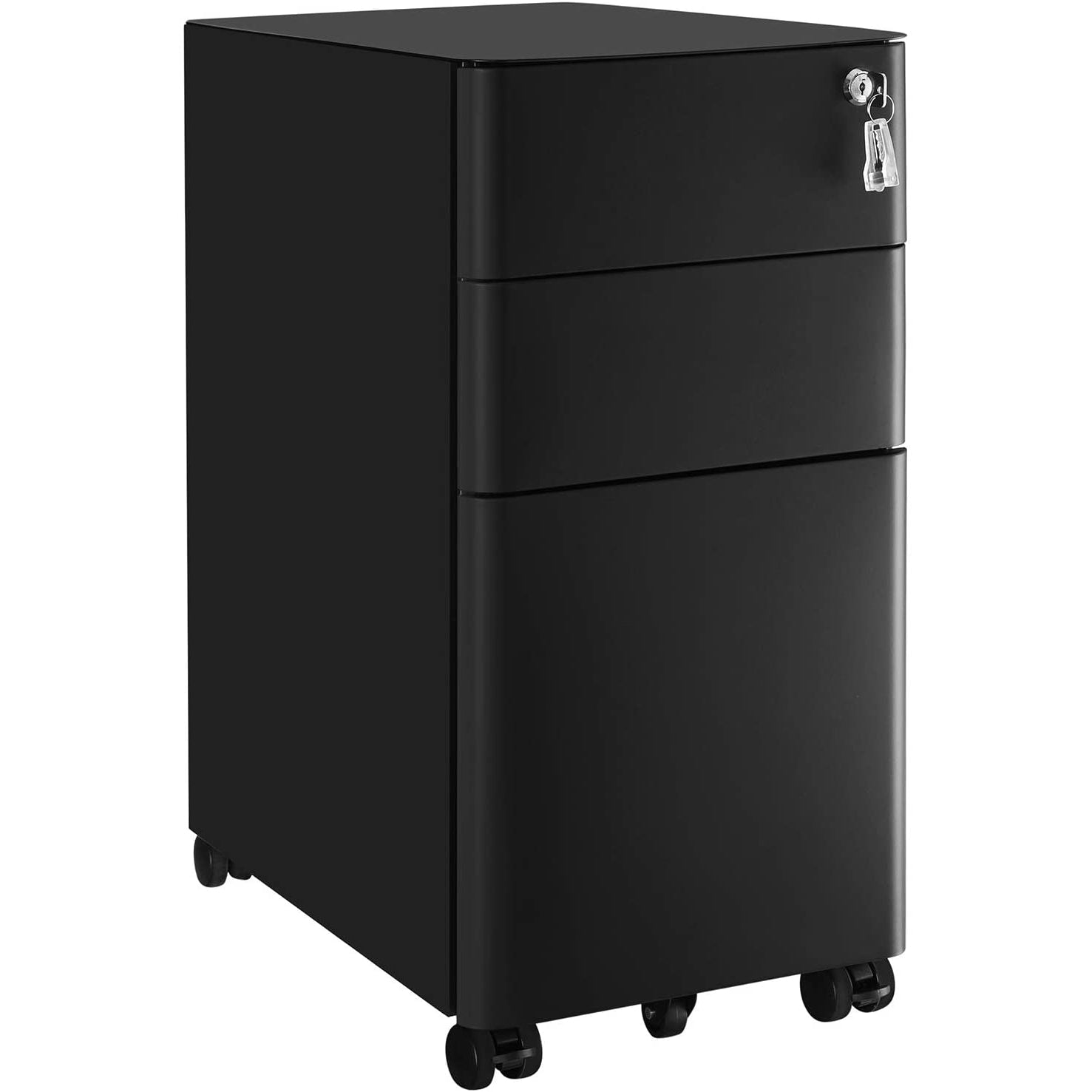 Nancy's Scottsbluff Classeur - Bloc à tiroirs - Armoire de bureau - Noir - Acier - ± 30 x 45 x 60 cm