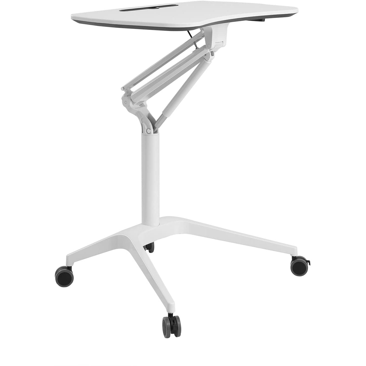 Nancy's Erie Bureau - In Hoogte Verstelbaar - Laptoptafel - Bureau op Wieltjes - Wit