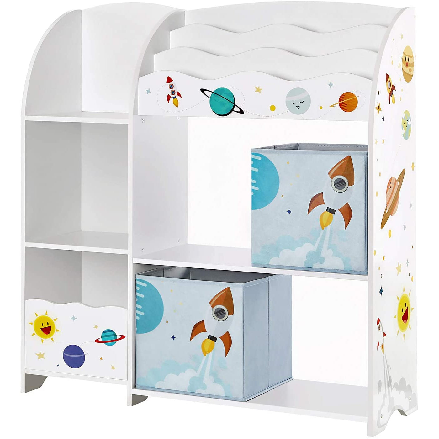 Organisateur de jouets Nancy's Oeiras - Rangement de jouets - Armoire pour chambre d'enfant - Blanc - ± 95 x 30 x 100 cm
