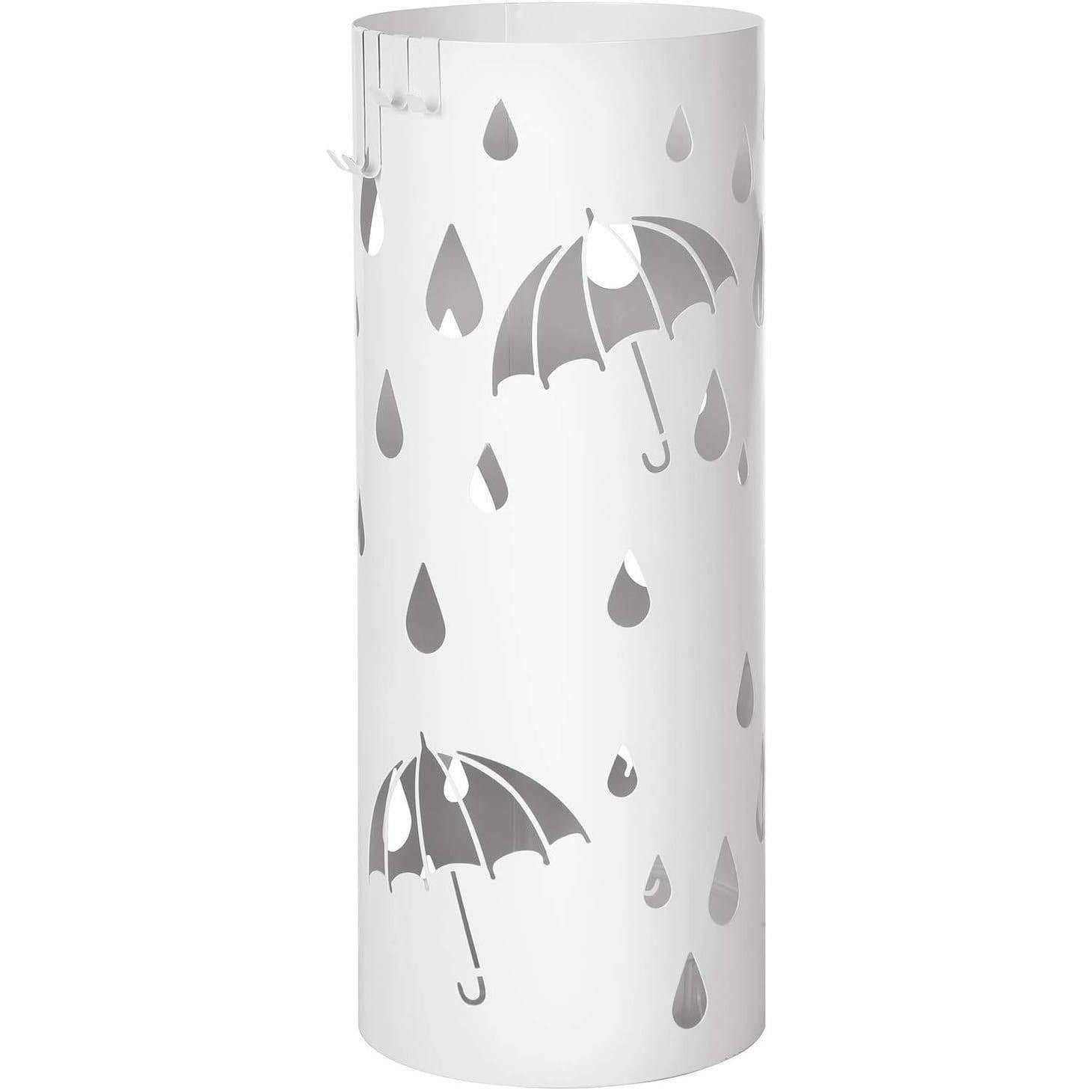 Nancy's Metalen Paraplubak Regenmotief - Paraplustandaard Met Anti-Lek Bak 19,5 x 49 CM