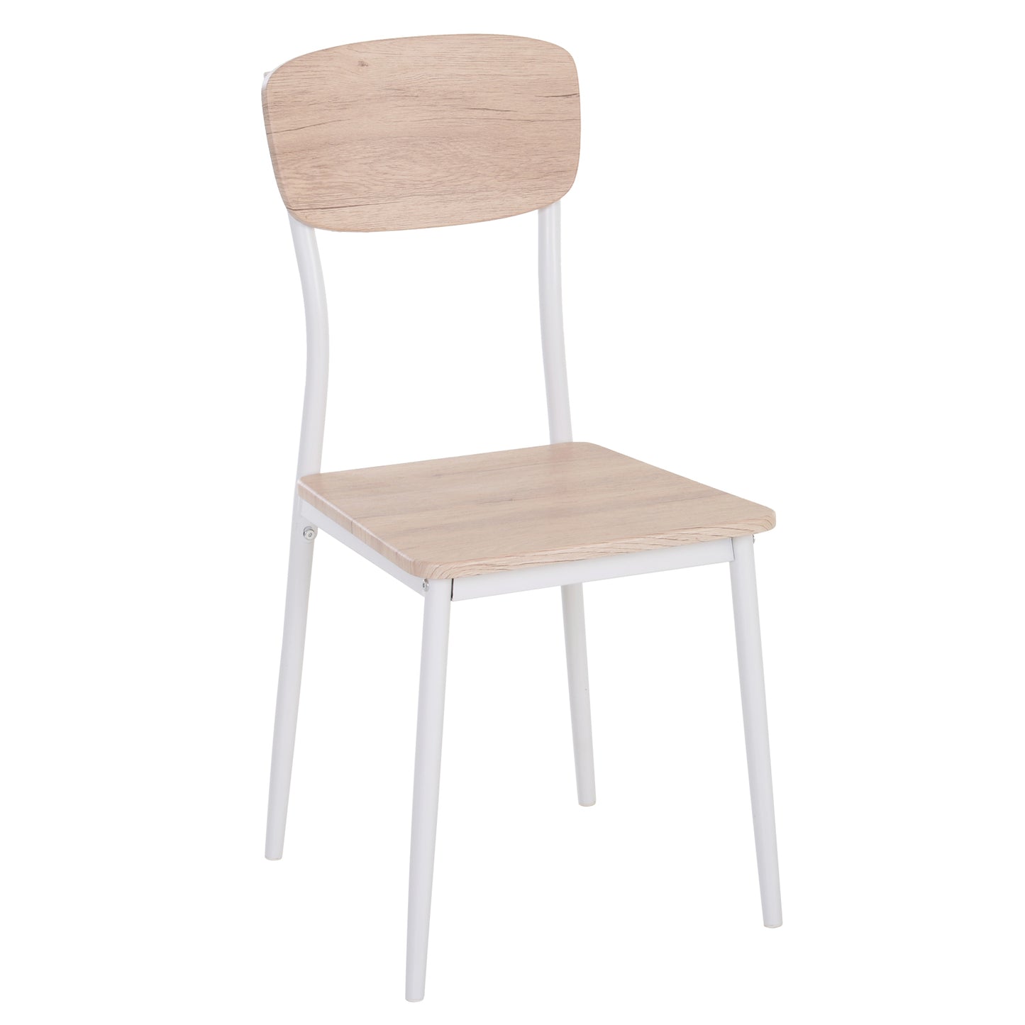Nancy's Eastport Eetkamerset - Eettafel - Eetkamerstoelen - 3-Delig - Hout / Wit