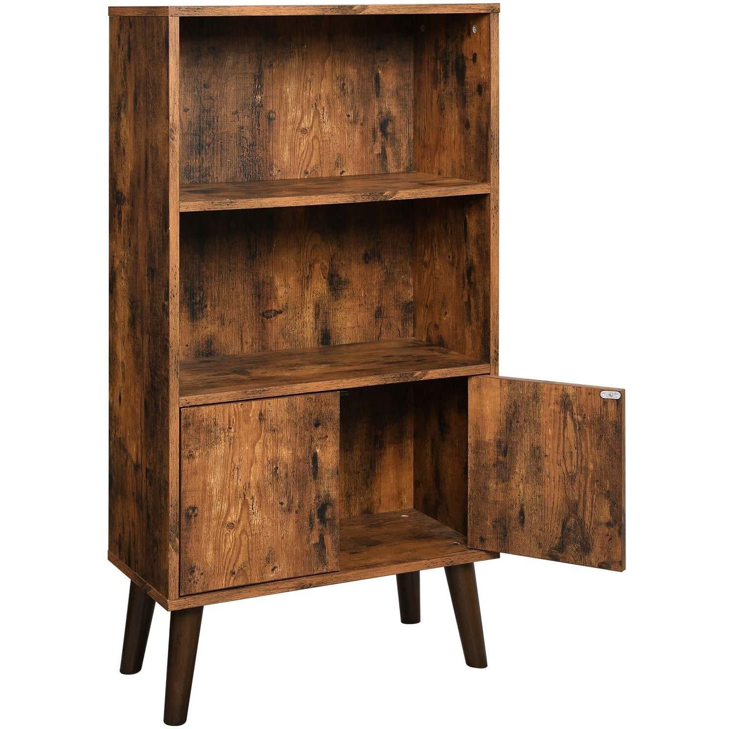 Nancy's Cambridge Retro Boekenkast - Wandkast - Opbergkast - Houtlook - 60 x 30 x 120 cm