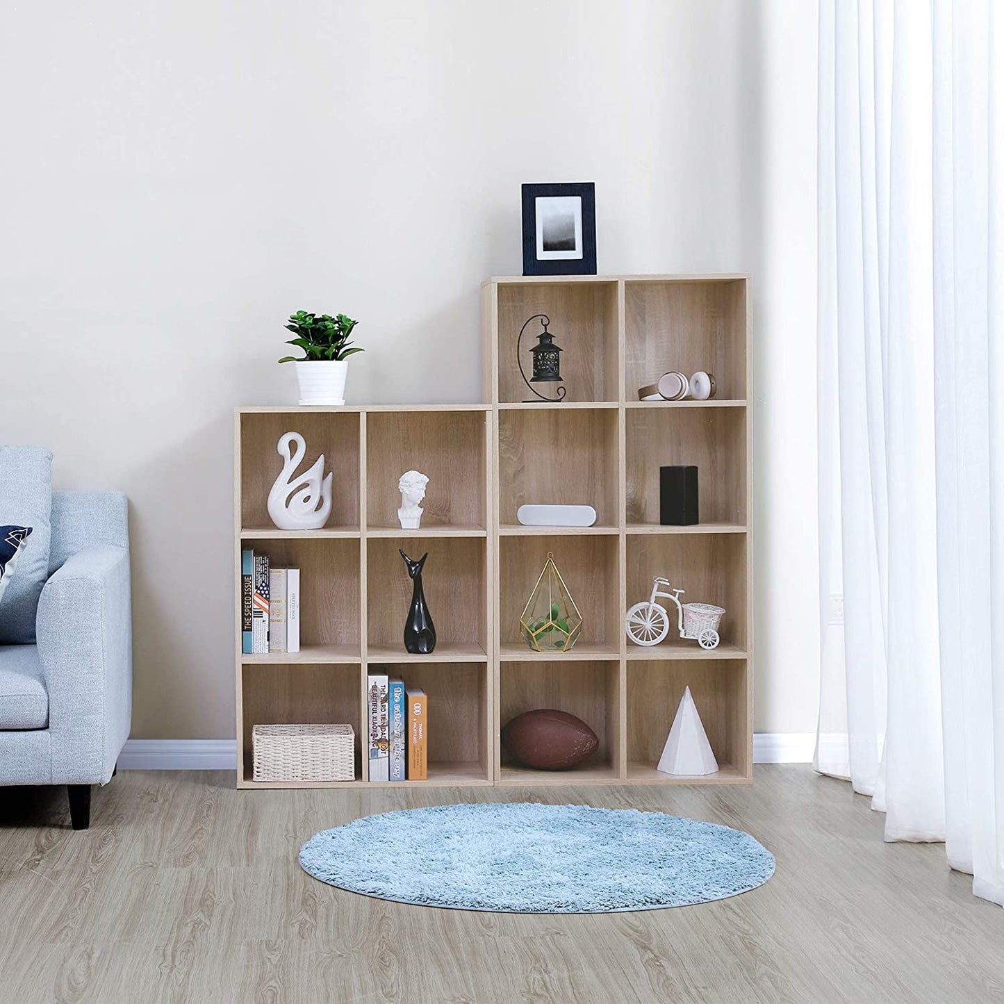 Nancy's Quarto Boekenkast - Wandkast - Vakkenkast - Opbergkast - Eiken - ± 65 x 30 x 130 cm