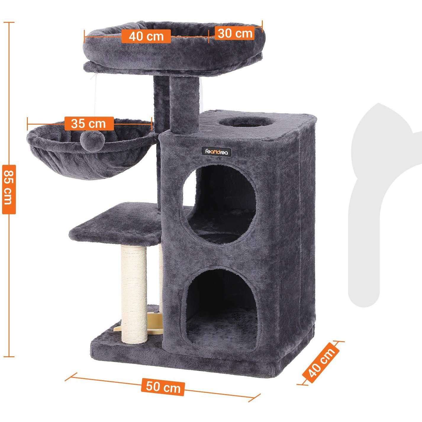 Nancy's Krabpaal met Hangmat en Speeltje - Speelhuis Voor Katten - 90CM