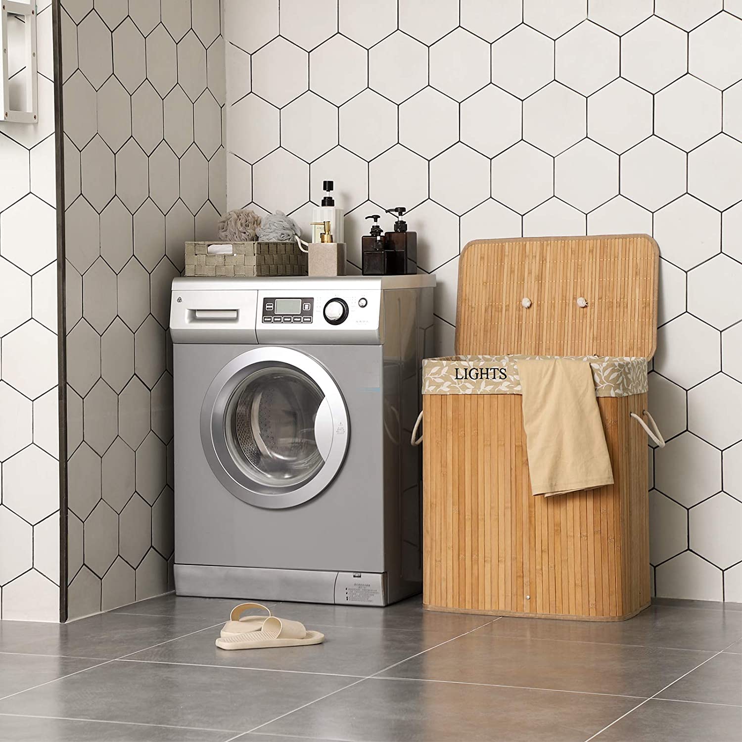 Nancy's Bamboe Wasmand - Waszak - Wassorteerder