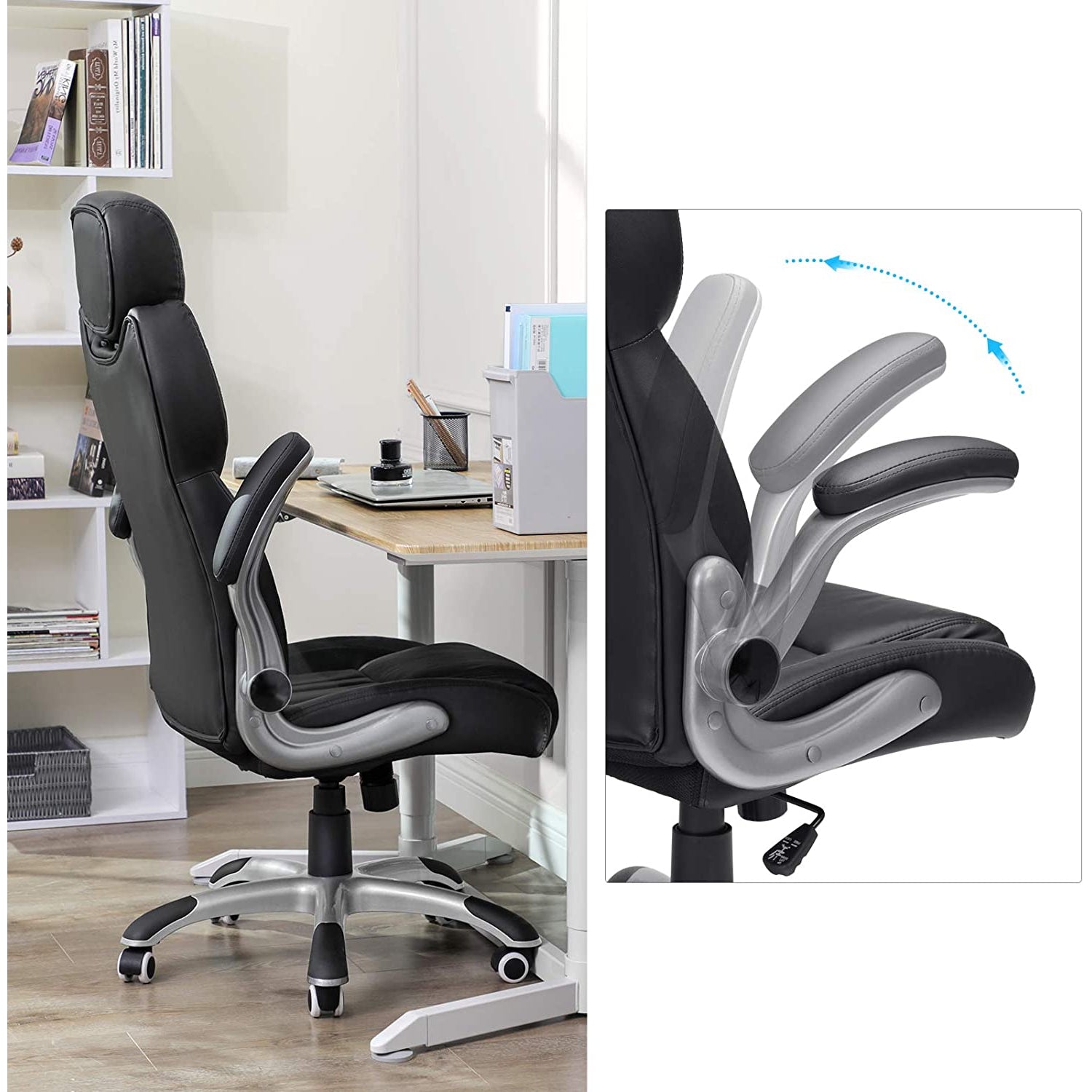 Nancy's Fordham Office Chair - Swivel Chair - Executive Chair - Black - Faux Leather