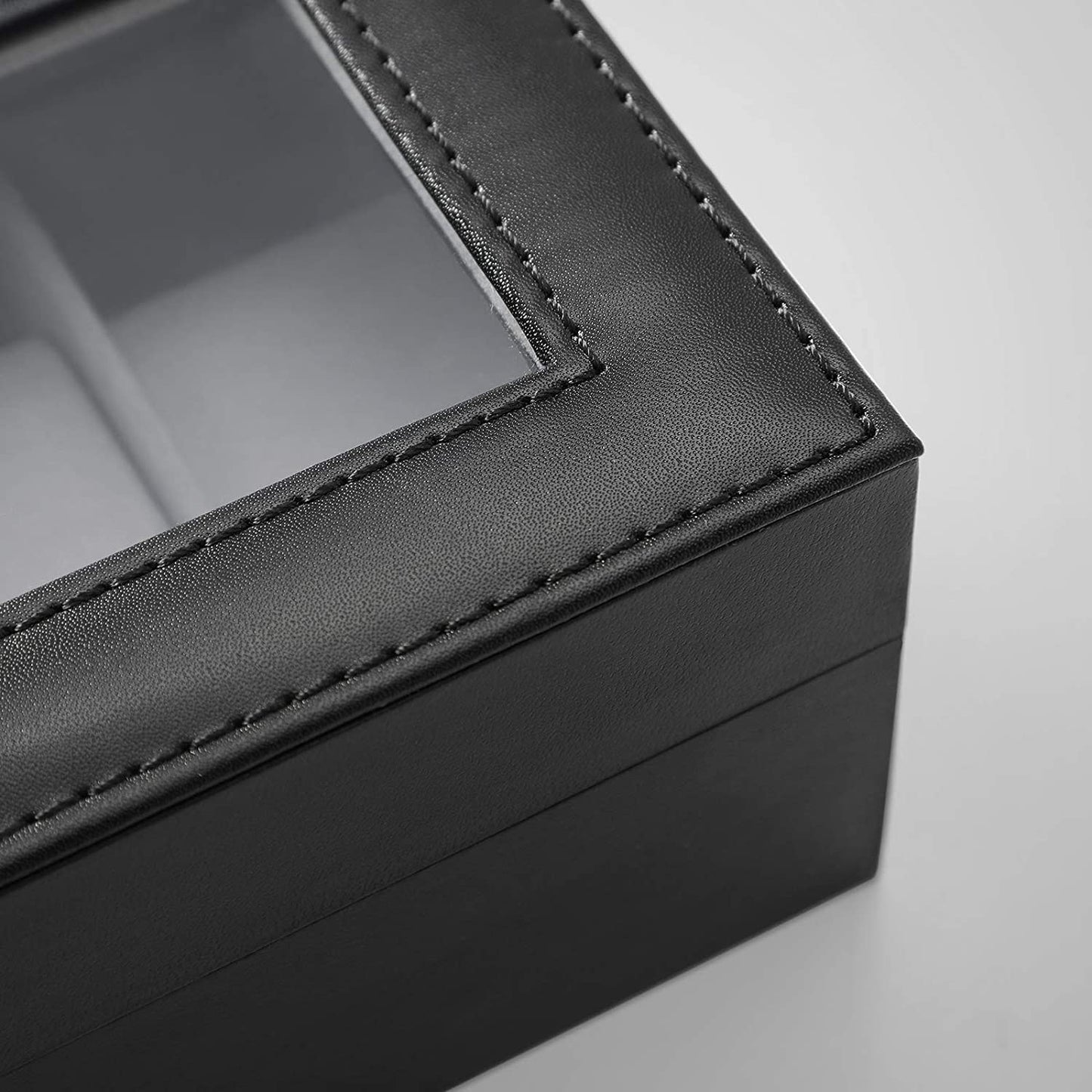 Nancy's Cateano Horlogedoos - Horlogebox - Opbergdoos voor 6 Horloges - Zwart / Grijs