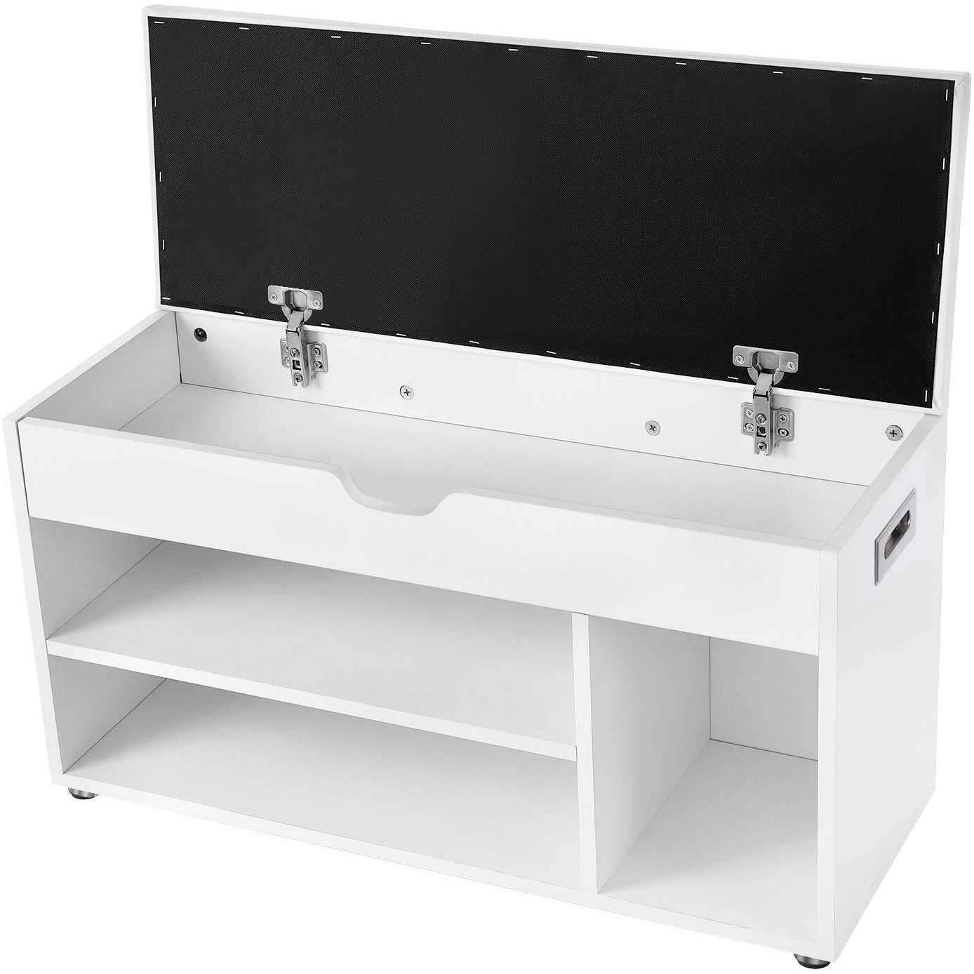 Nancy's Bobadela Schoenenbank - Schoenenkast - Opbergbank - Wit - ± 80 x 30 x 45 cm