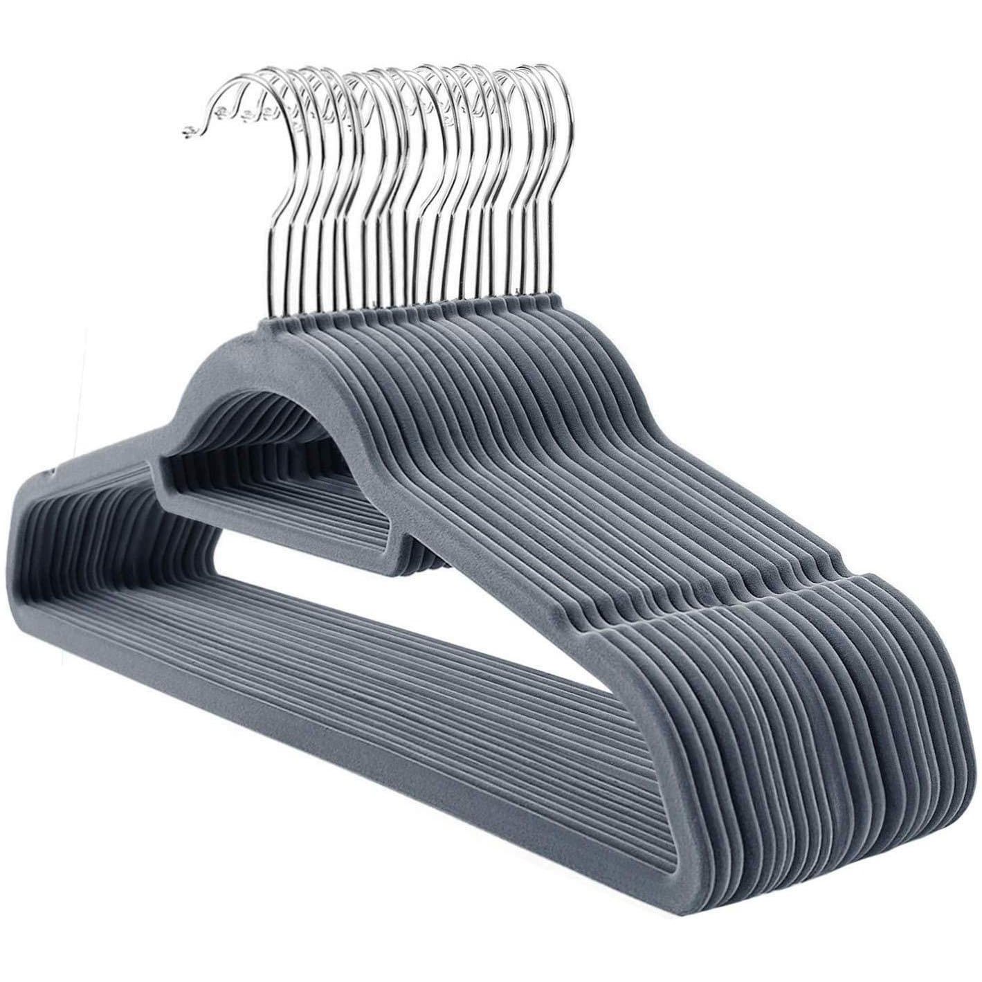 Nancy's - Ruimtebesparende Antislip kleerhangers - 20 Stuks - Ultra Dunne Kleerhangers met 360 graden draaibare haak - Kledinghangers