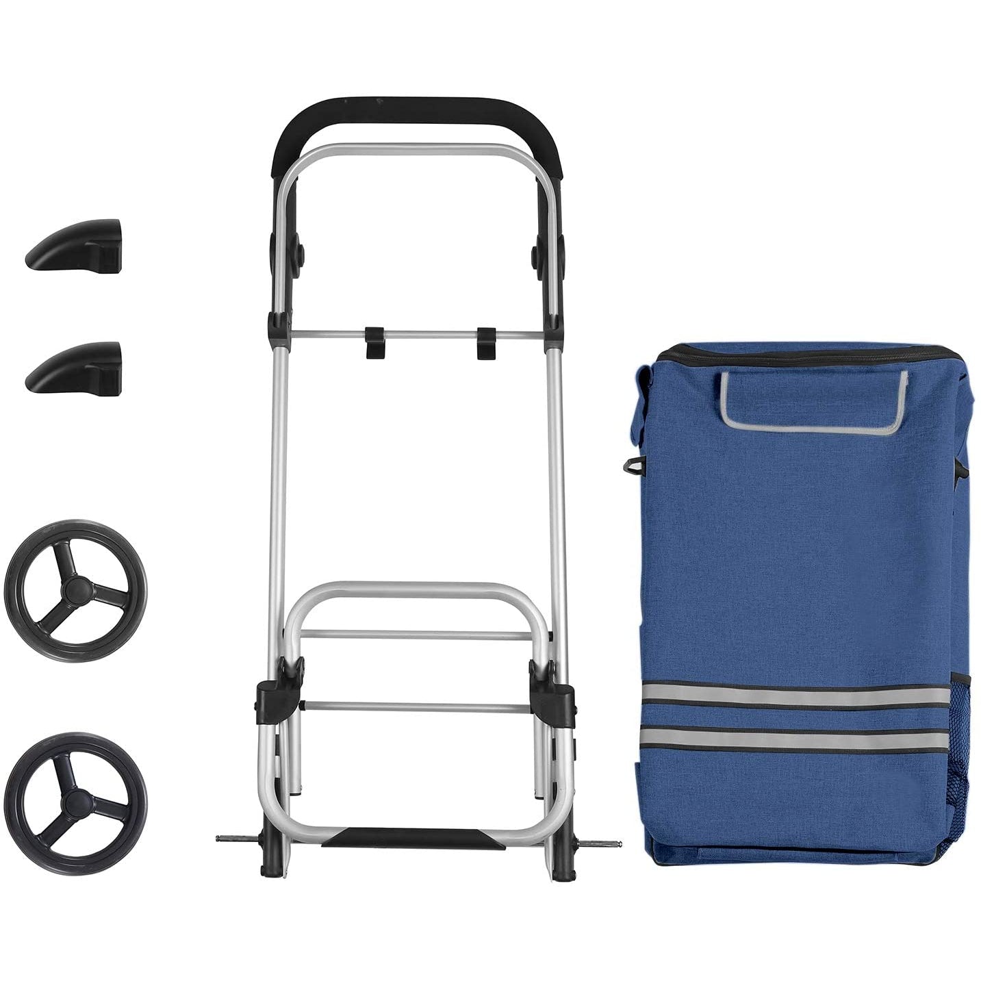Nancy's Moscavide Boodschappentrolley - Trolley op Wielen - Boodschappenkar - Met Koelvak - Blauw - 35 liter